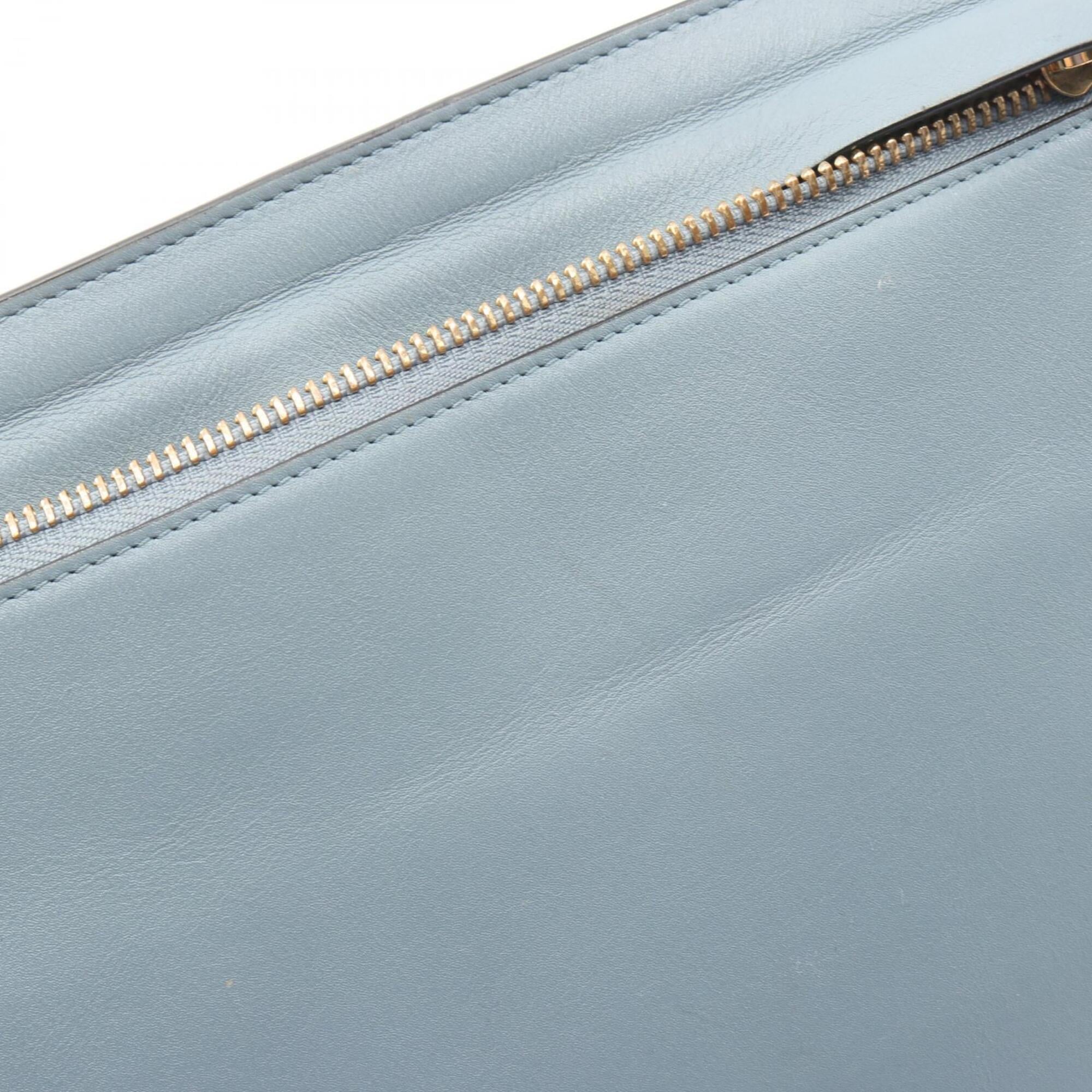 Loewe Blue Leather Handbag Pouch Shoulder Bag (Pre-Owned)