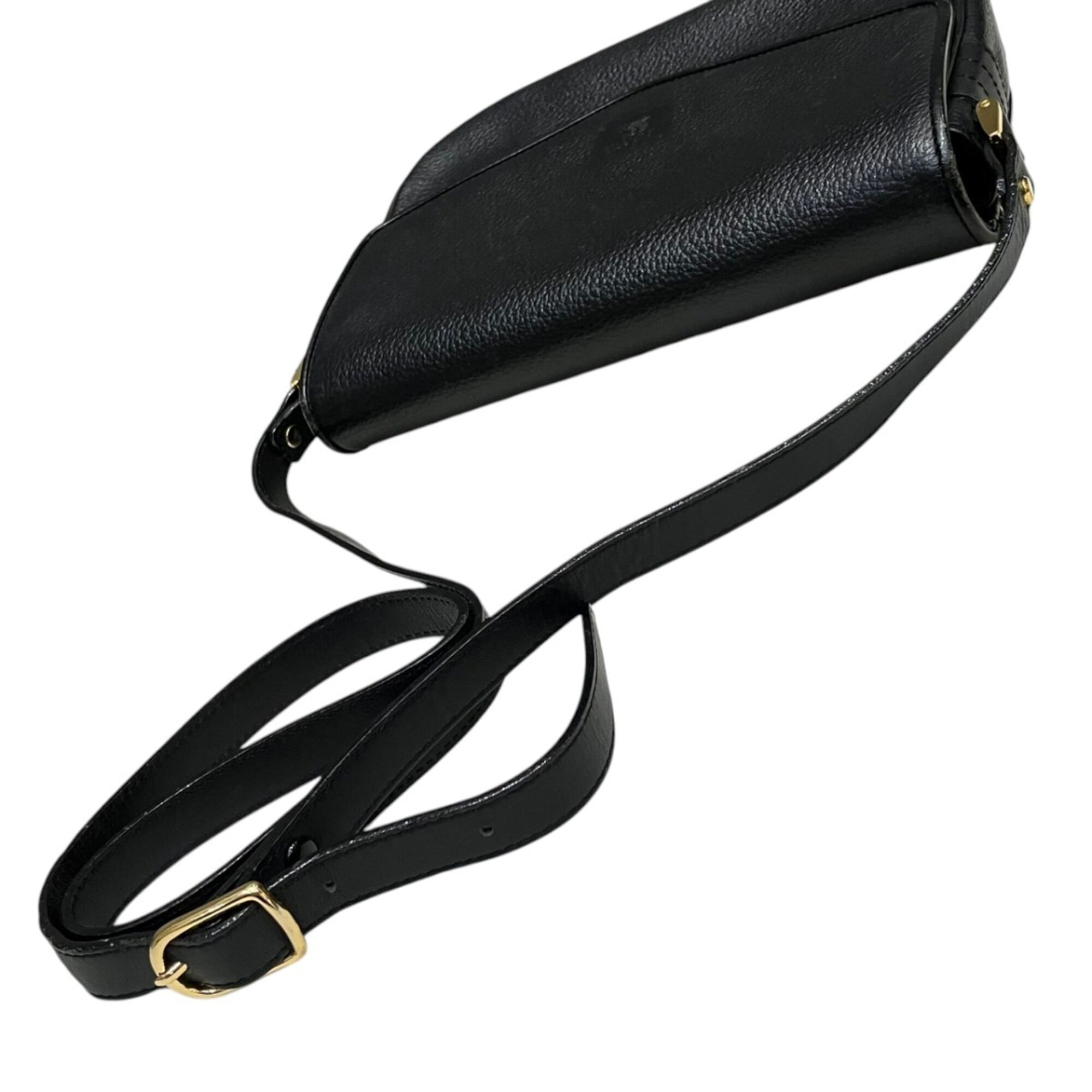 Burberry Black Leather Pouch Shoulder Bag (Pre-Owned)