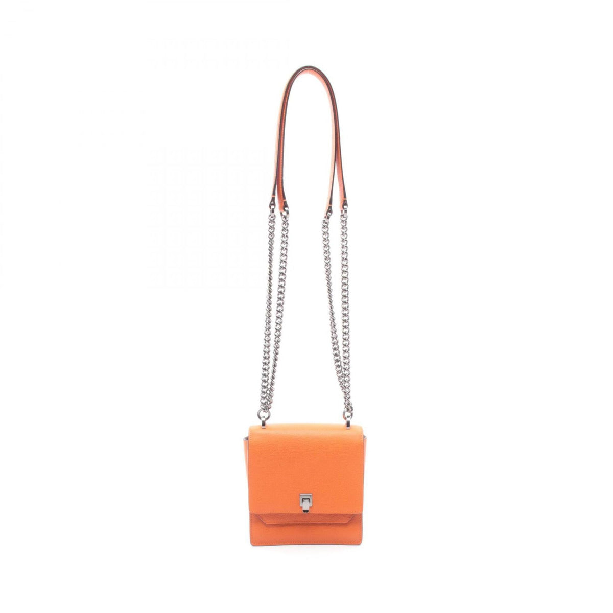 Valextra Orange Leather Shoulder Bag (Pre-Owned)