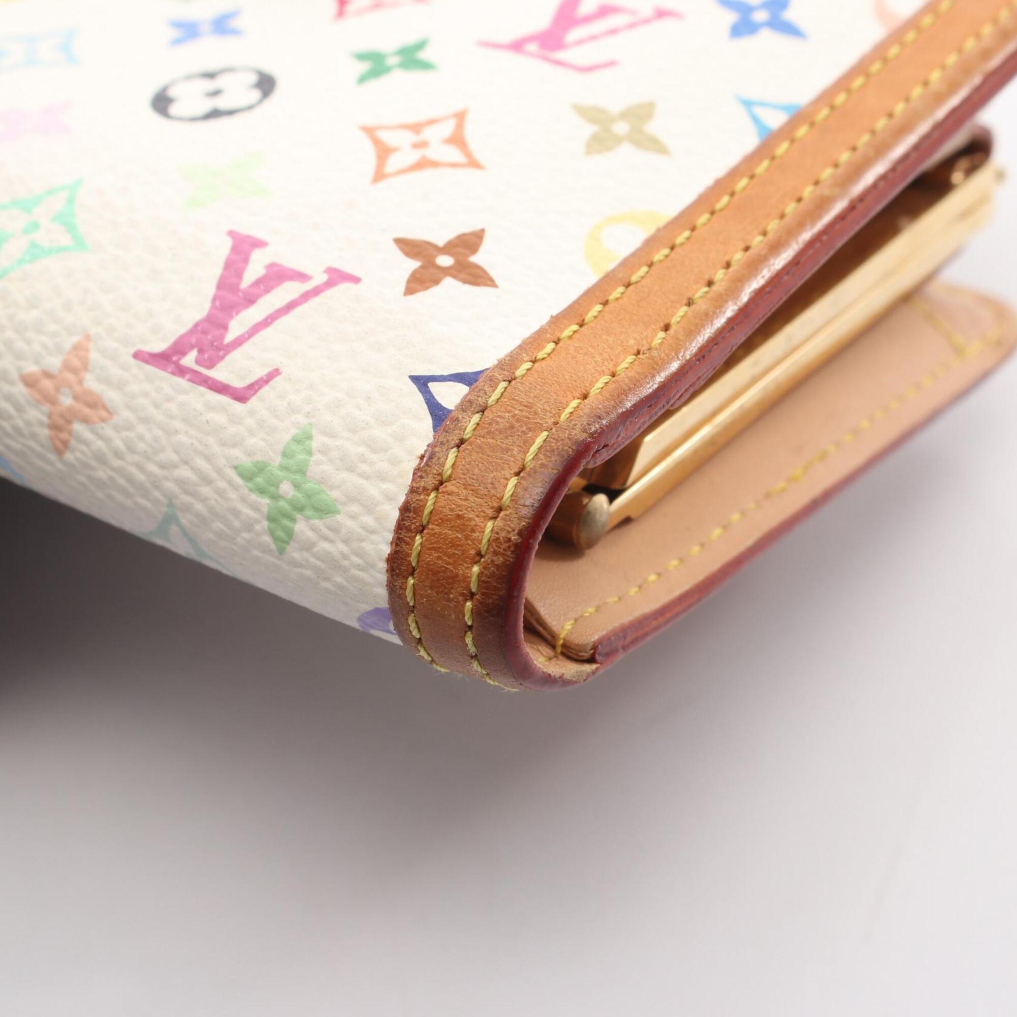 Louis Vuitton Multi-Color White Pvc Leather Wallet (Bi-Fold) (Pre-Owned)