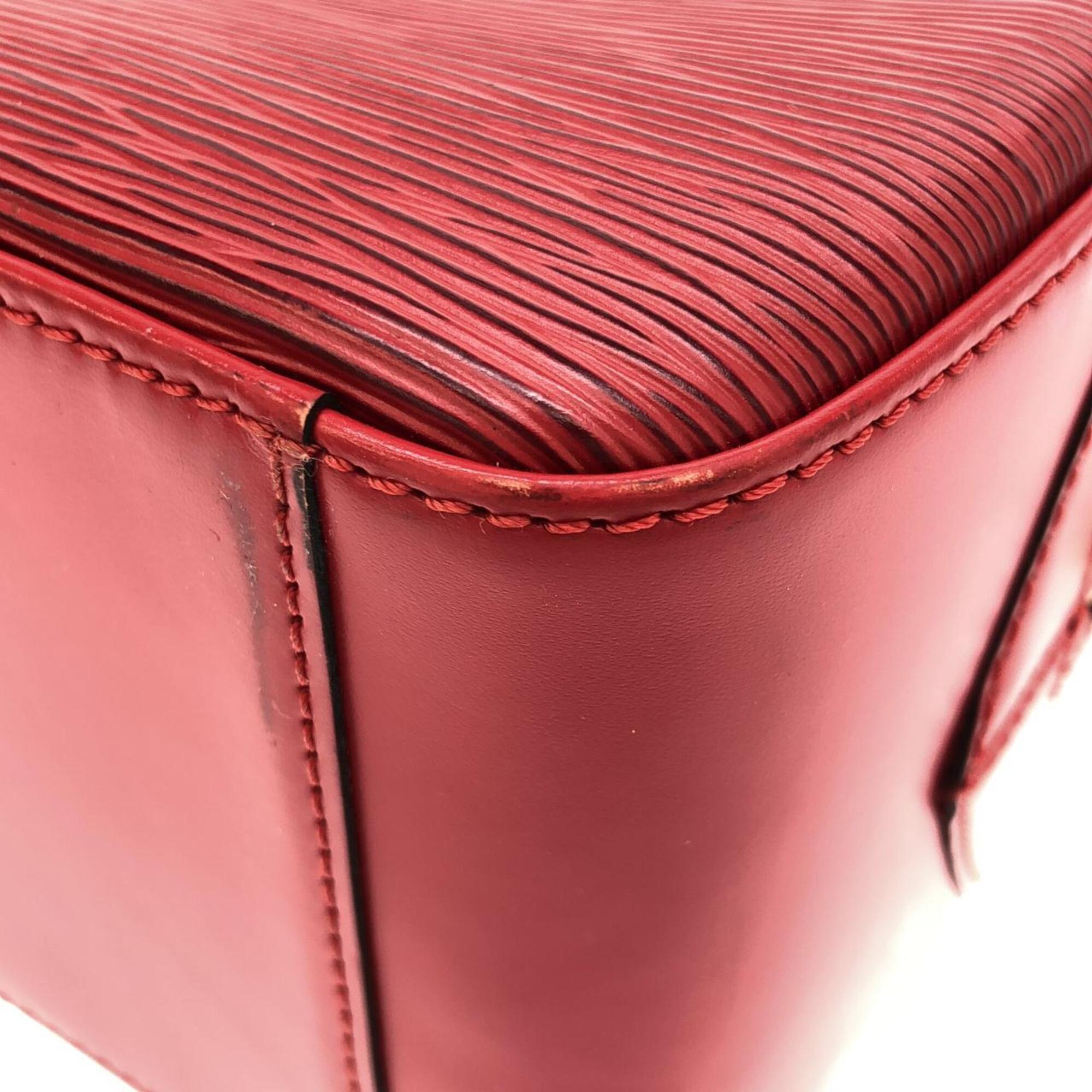 Louis Vuitton Red Color Leather Handbag (Pre-Owned)