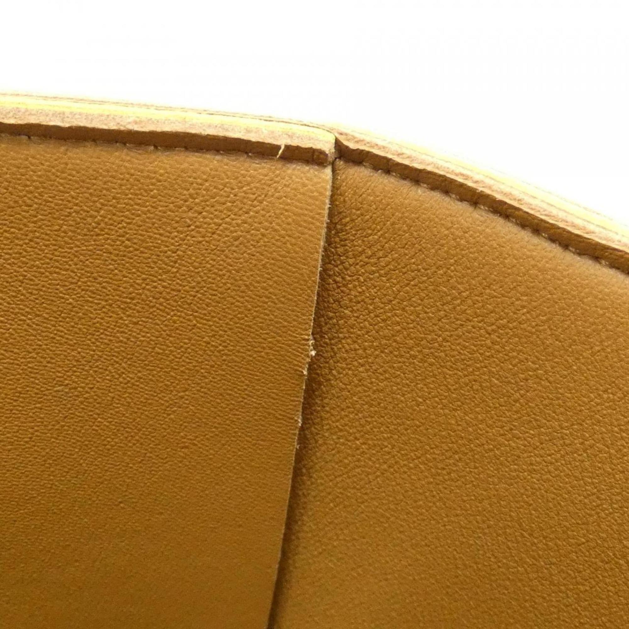 Bottega Veneta Camel Yellow Leather Handbag (Pre-Owned)