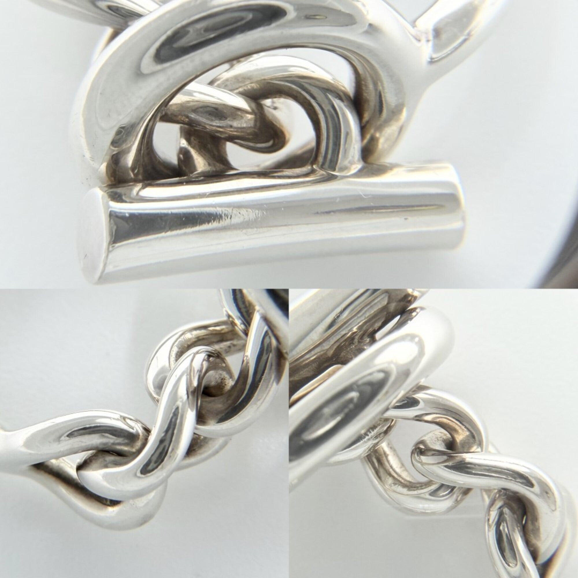Hermes Silver 925 Band Ring (Pre-Owned)
