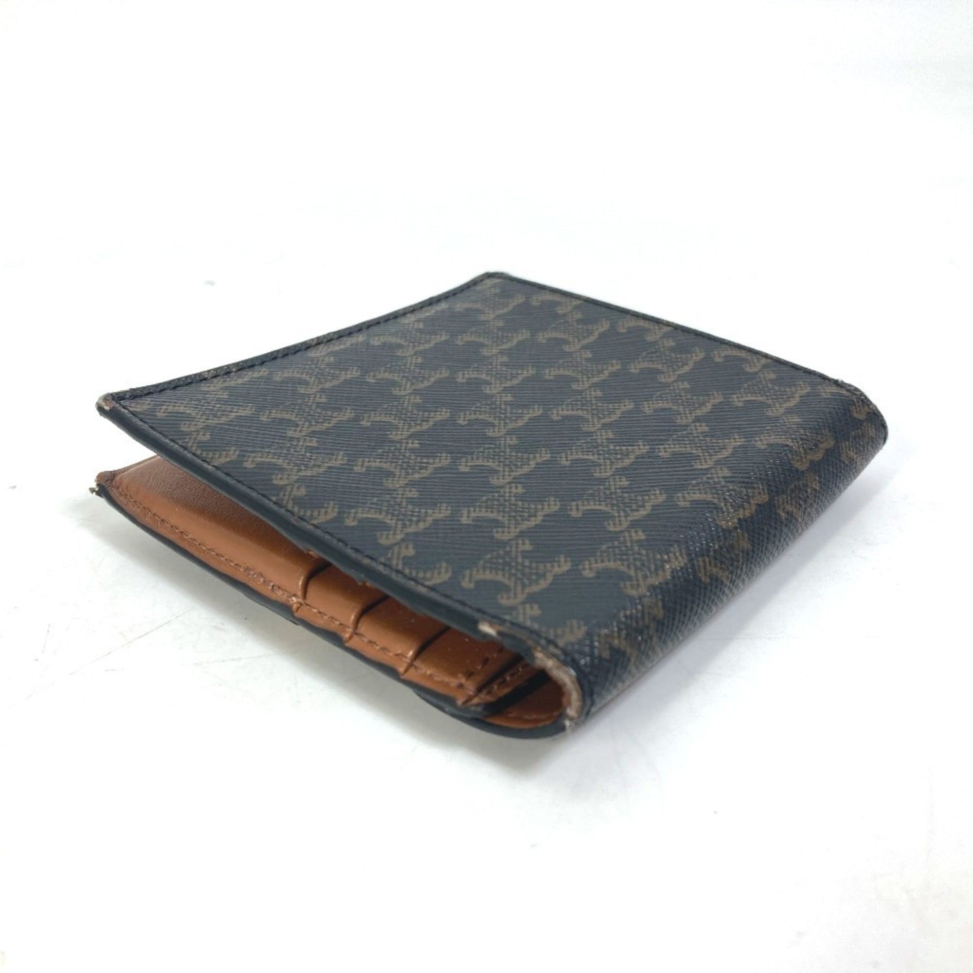 Celine Brown Dark Brown Leather Wallet (Bi-Fold) (Pre-Owned)