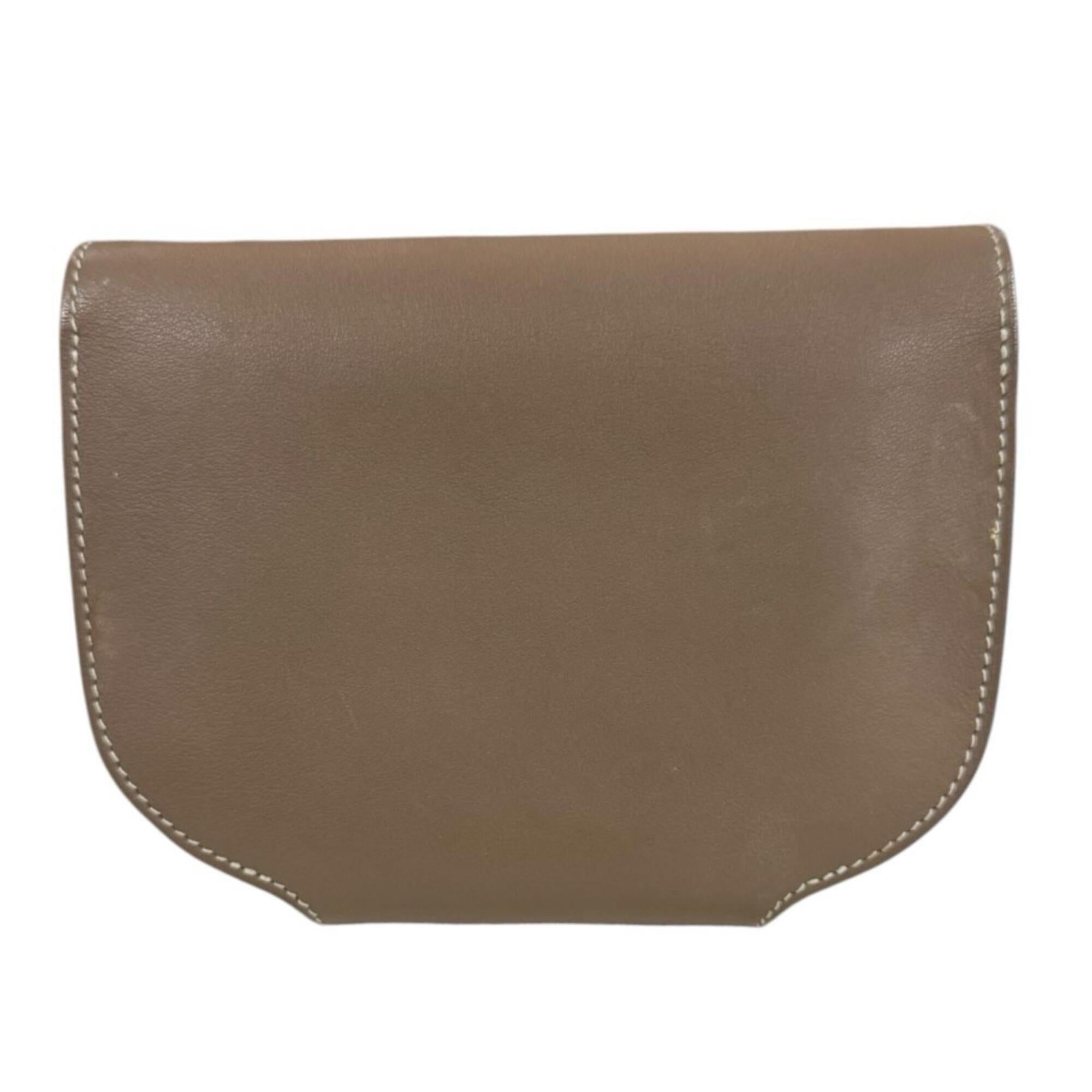 Hermes Beige Swift Leather Shoulder Bag (Pre-Owned)