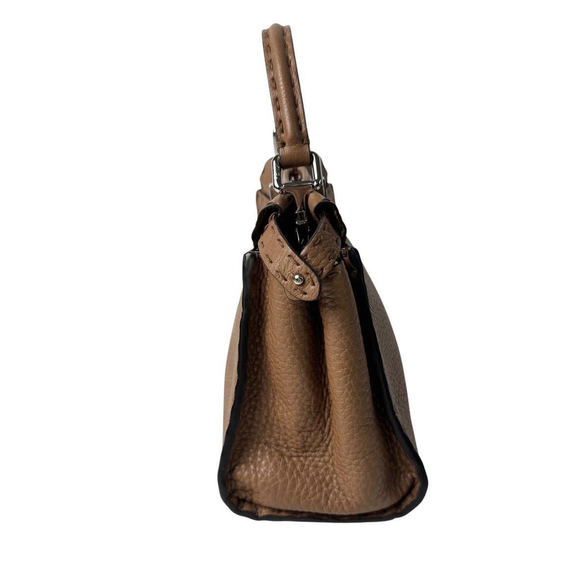 Fendi Brown Leather Handbag Shoulder Bag (Pre-Owned)