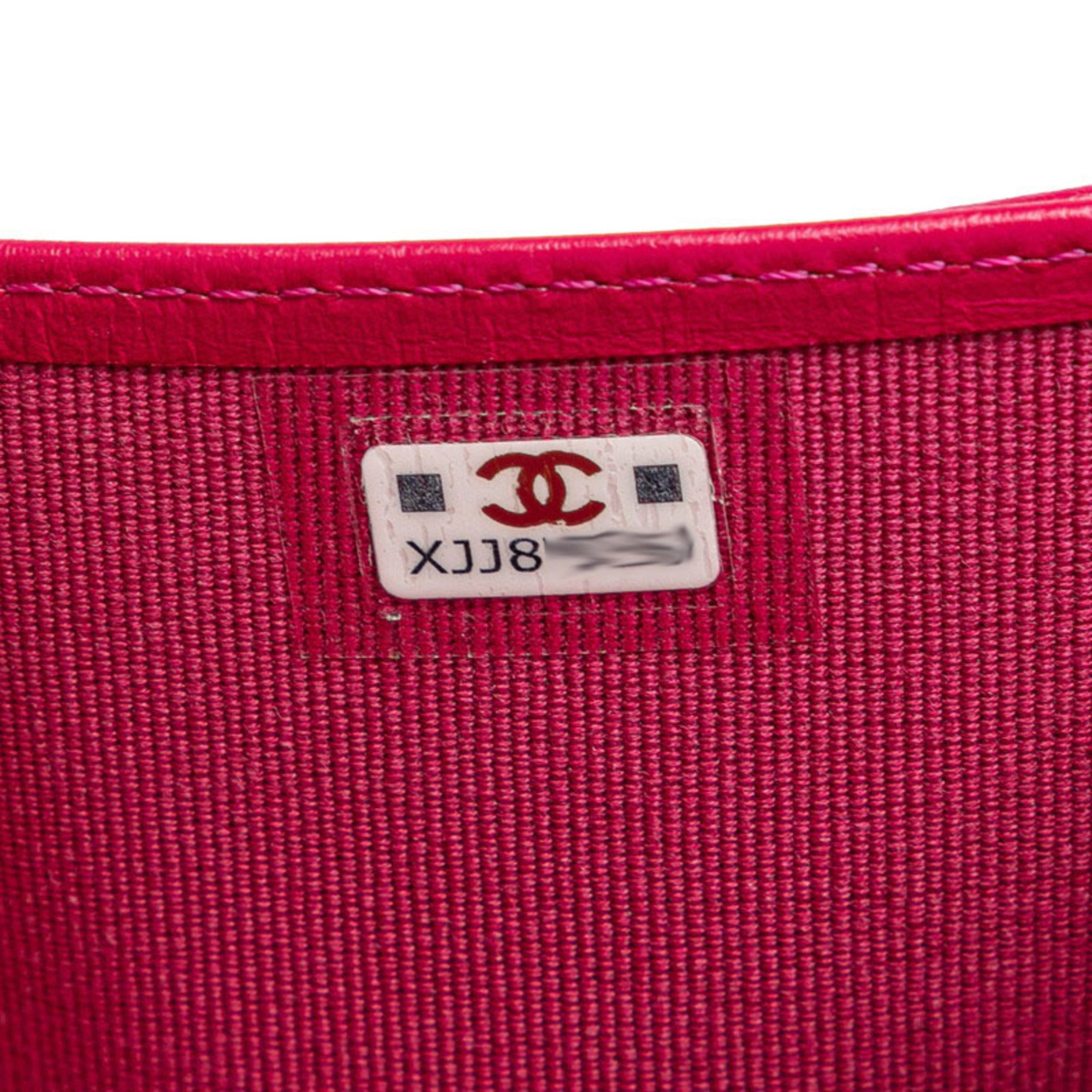 Chanel Pink Grained Calfskin Wallet (Bi-Fold) (Pre-Owned)