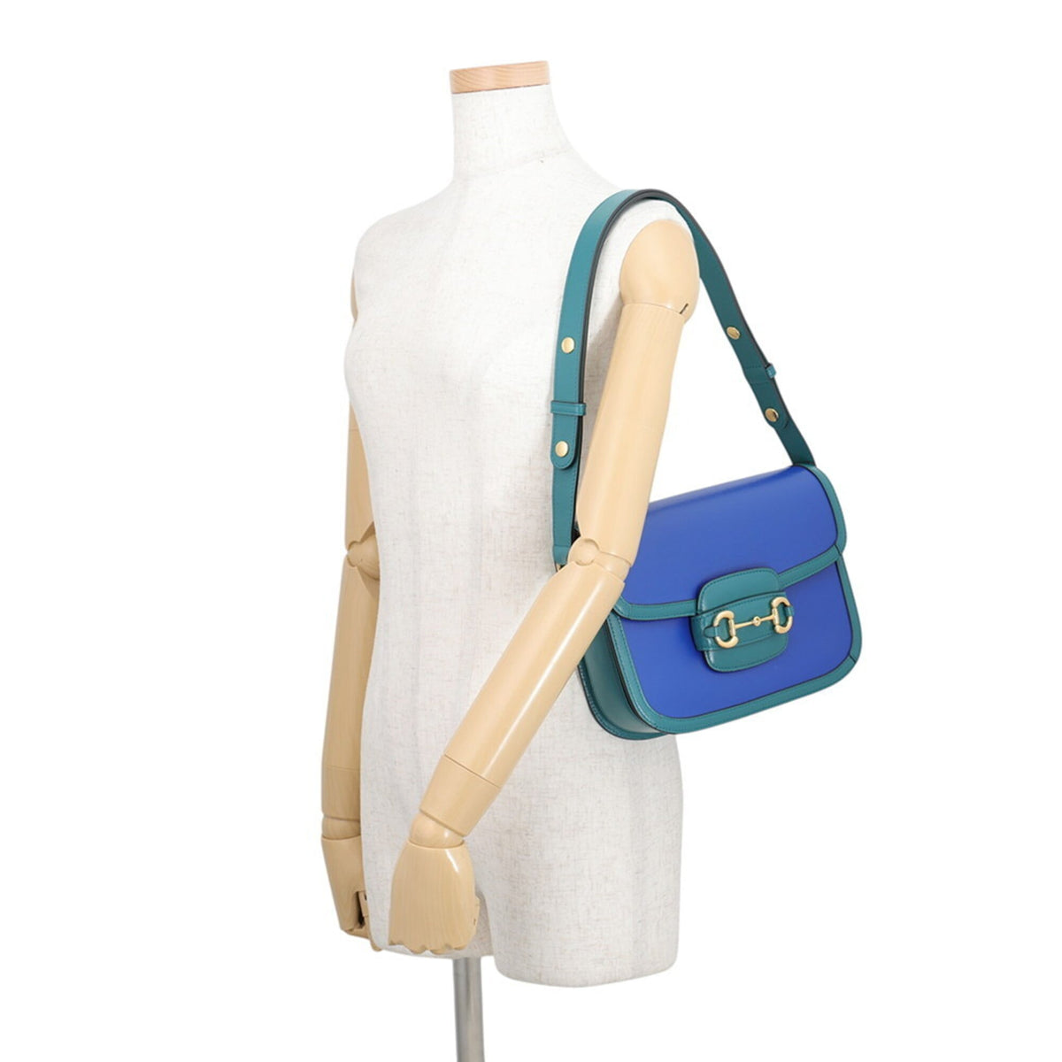 Gucci Blue Leather Handbag Shoulder Bag (Pre-Owned)
