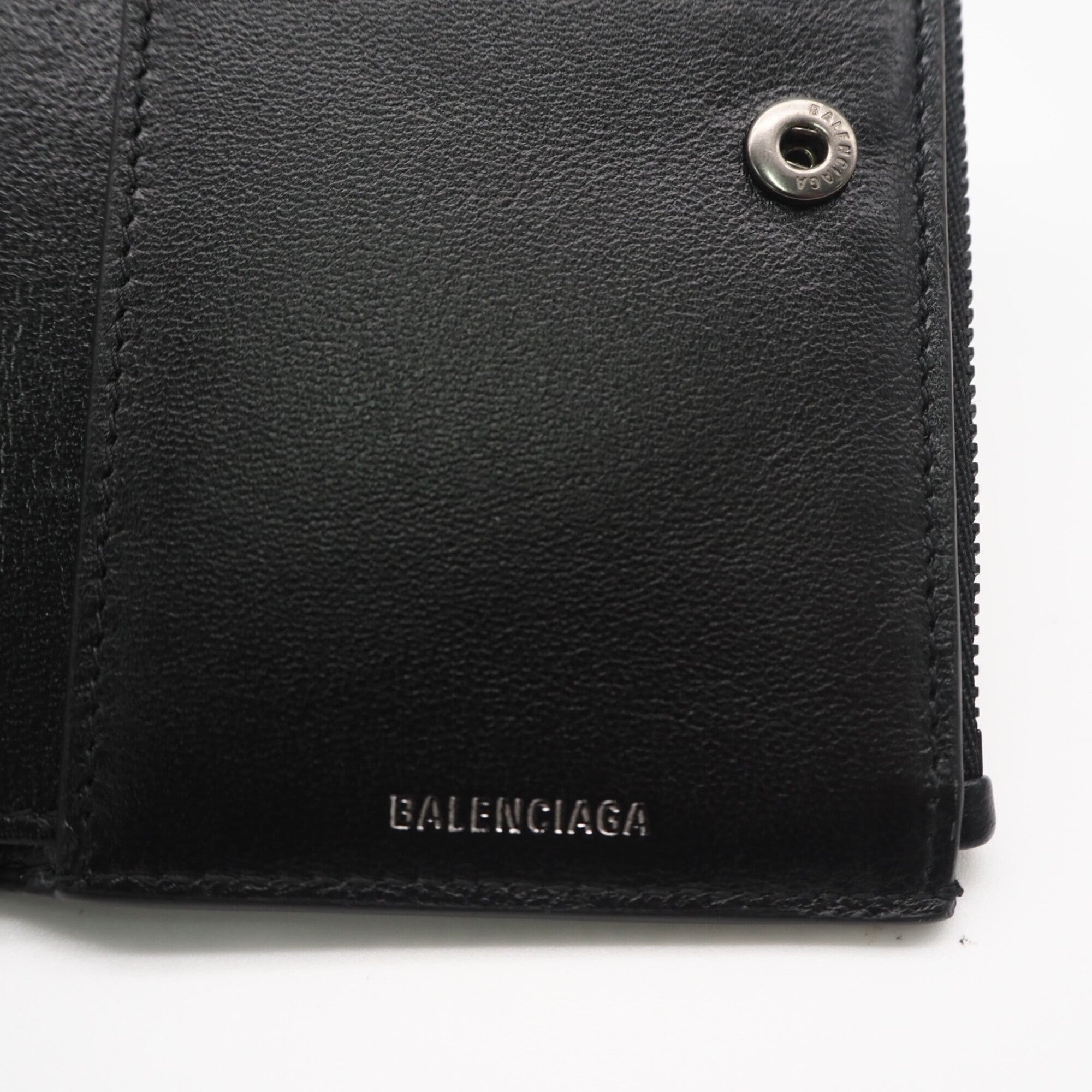 Balenciaga Black Leather Wallet (Bi-Fold) (Pre-Owned)