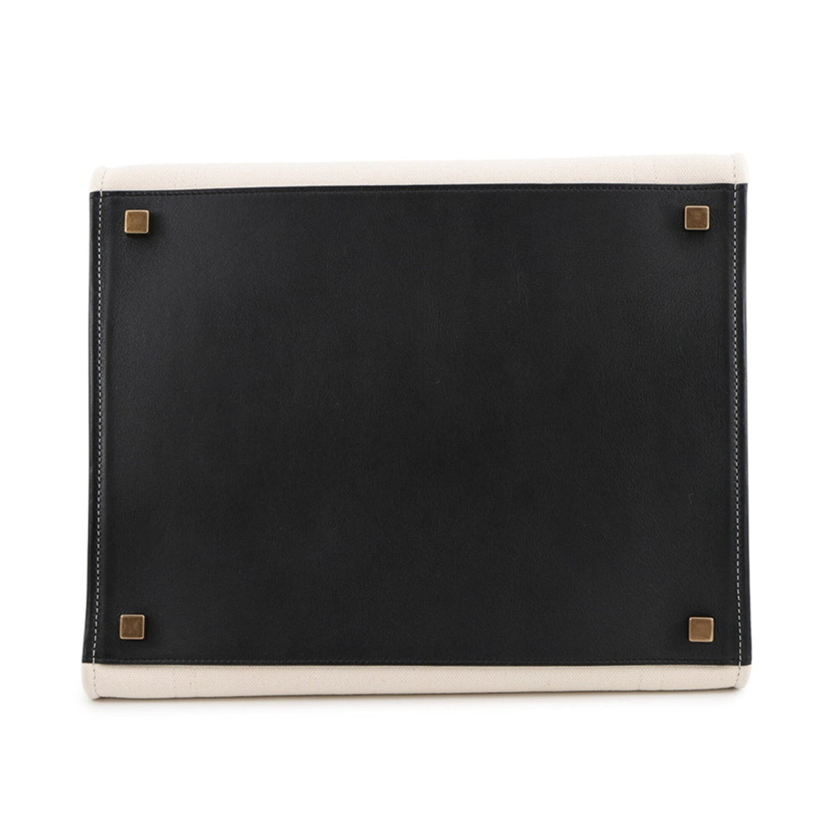Celine Black Canvas Leather Handbag Tote Bag (Pre-Owned)