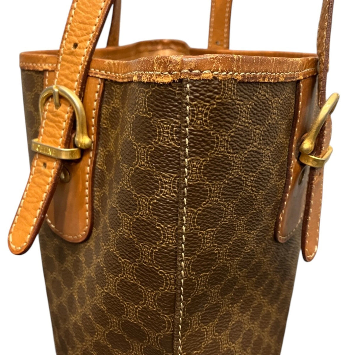 Celine Brown Pvc Tote Bag (Pre-Owned)