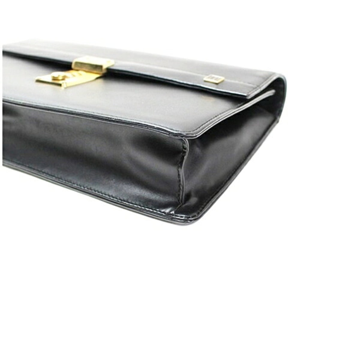 Dunhill Beige Black Leather Clutch Bag (Pre-Owned)