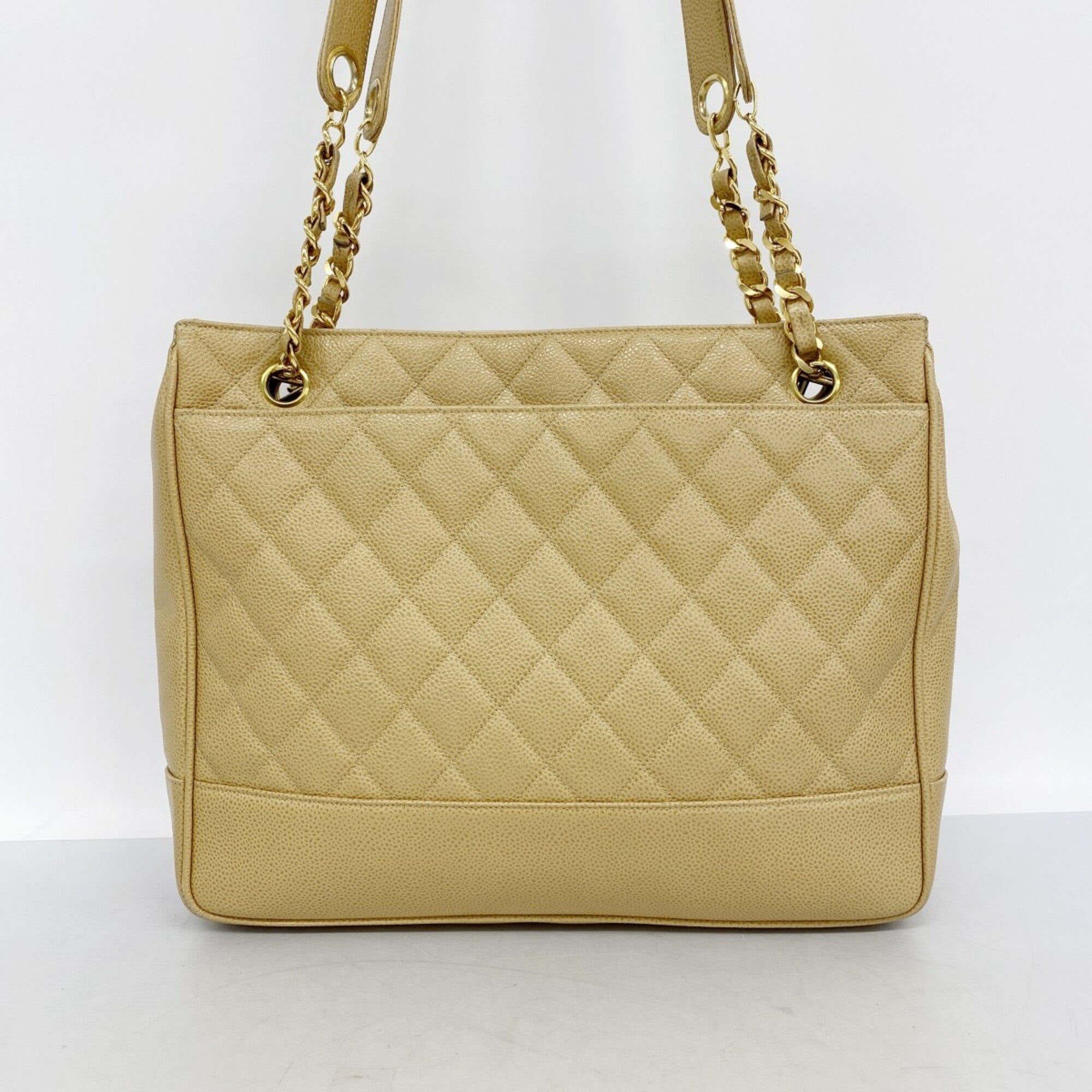 Chanel Light Brown Grained Calfskin Tote Bag (Pre-Owned)