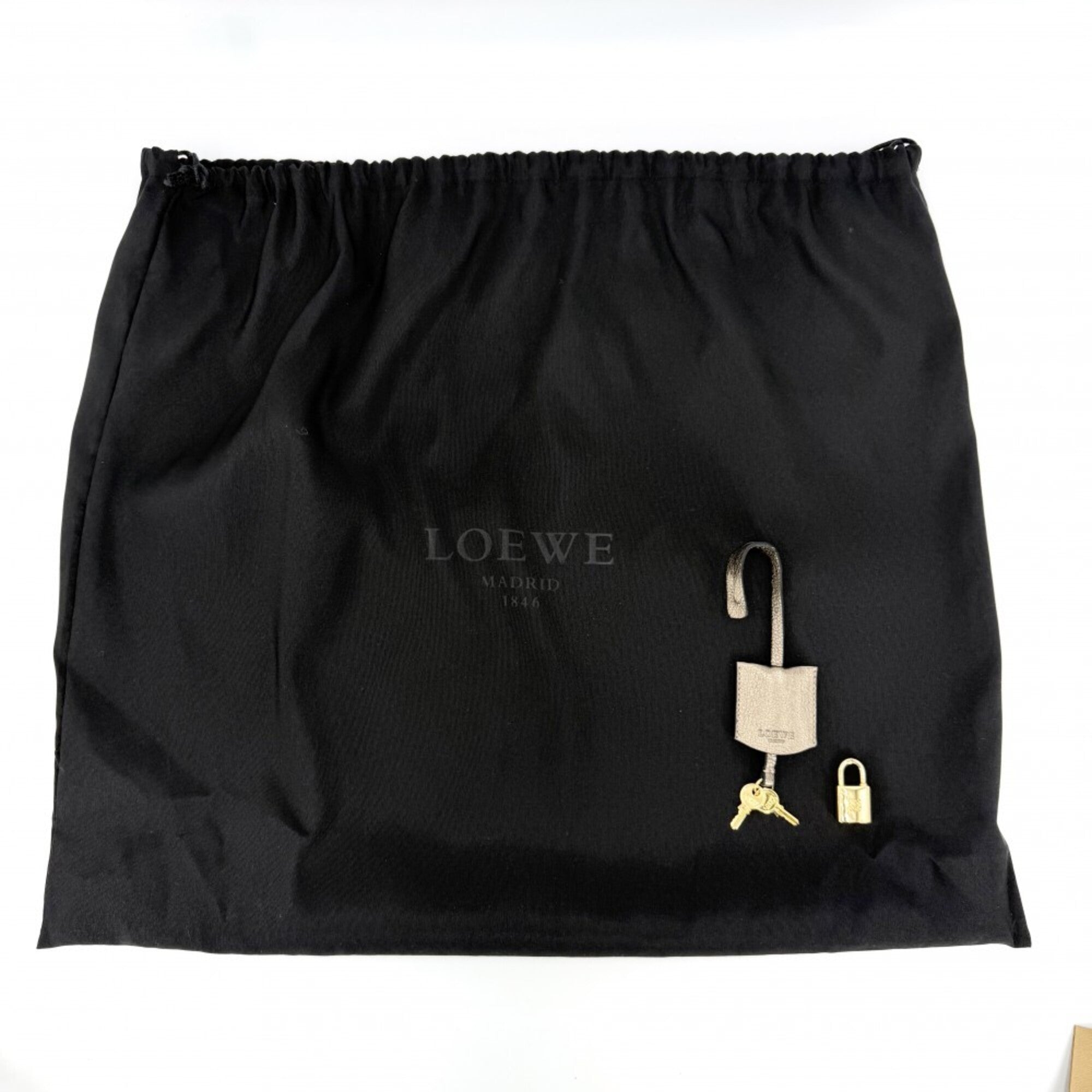 Loewe Gold Leather Boston Bag Handbag (Pre-Owned)