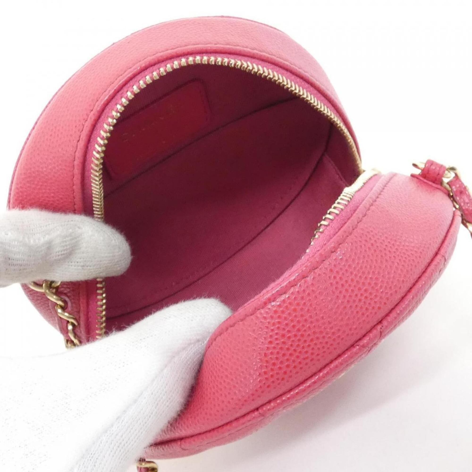 Chanel Pink Grained Calfskin Shoulder Bag (Pre-Owned)