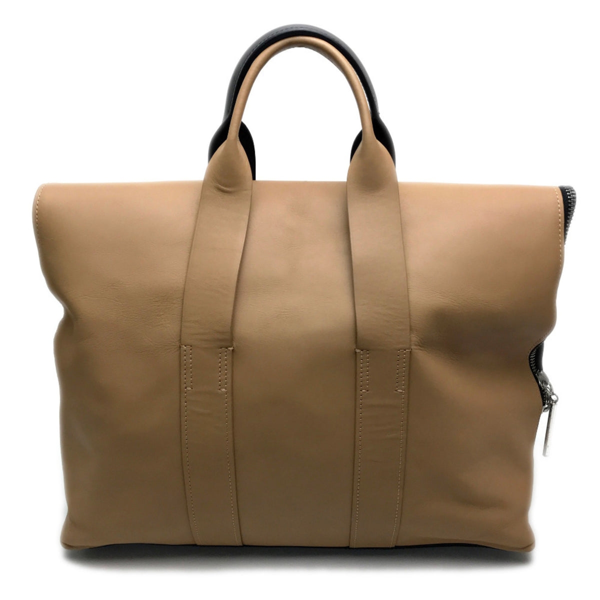 3.1 Phillip Lim Beige Black Leather Handbag Tote Bag (Pre-Owned)