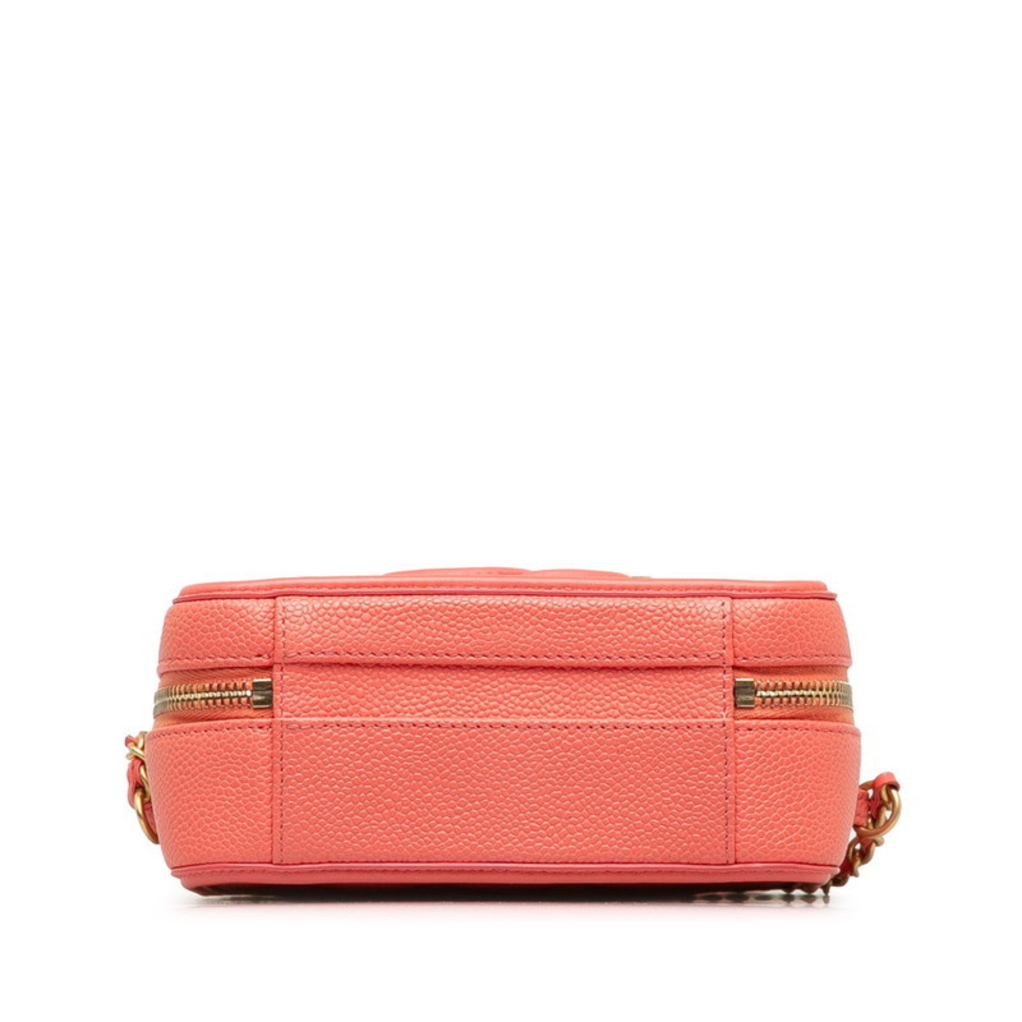 Chanel Pink Grained Calfskin Handbag Shoulder Bag (Pre-Owned)