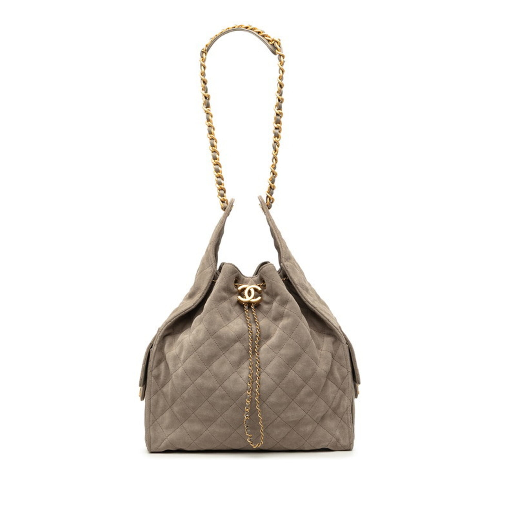 Chanel Beige Suede Shoulder Bag (Pre-Owned)