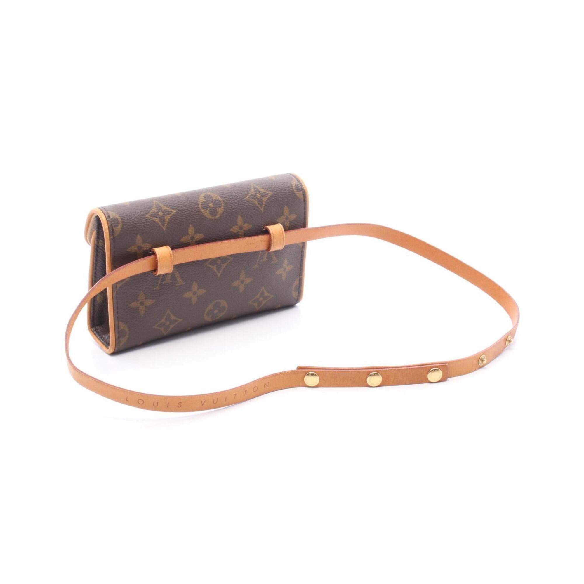 Louis Vuitton Brown Canvas Leather Fanny Pack Handbag (Pre-Owned)