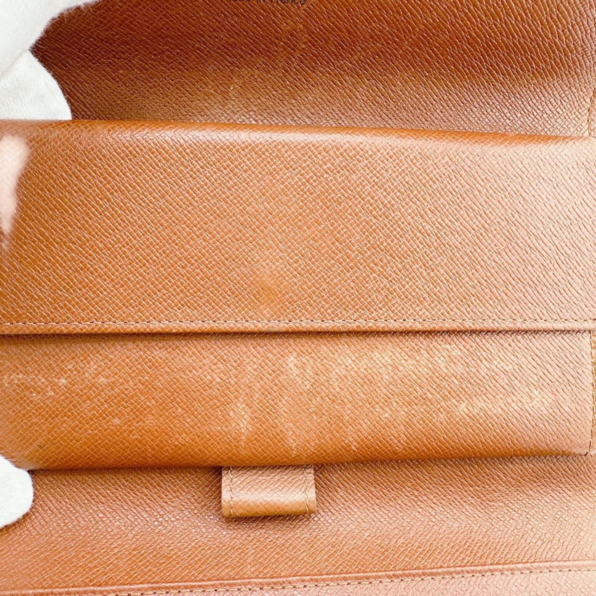 Louis Vuitton Brown Monogram Long Wallet (Tri-Fold) (Pre-Owned)