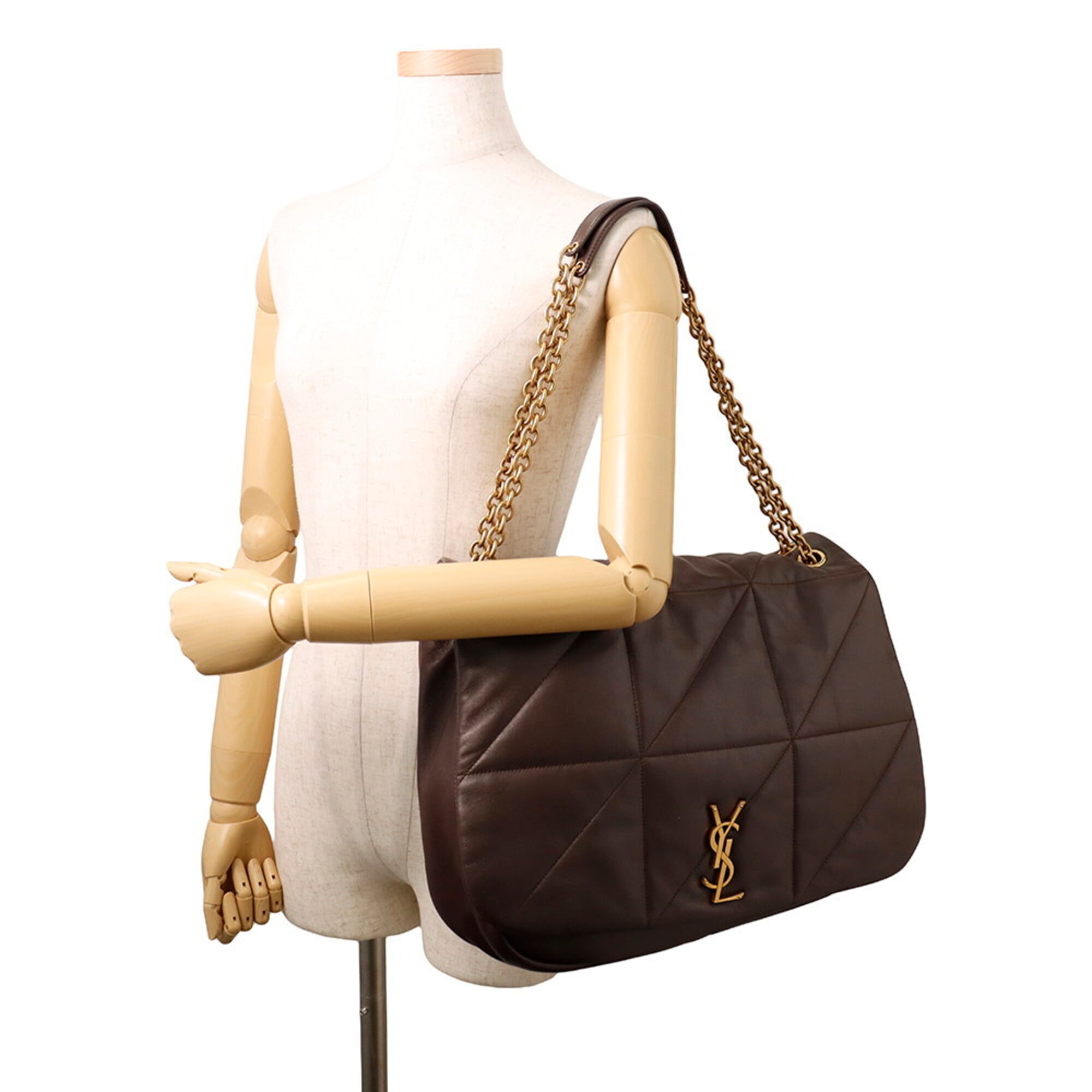 Yves Saint Laurent Brown Leather Handbag Shoulder Bag (Pre-Owned)