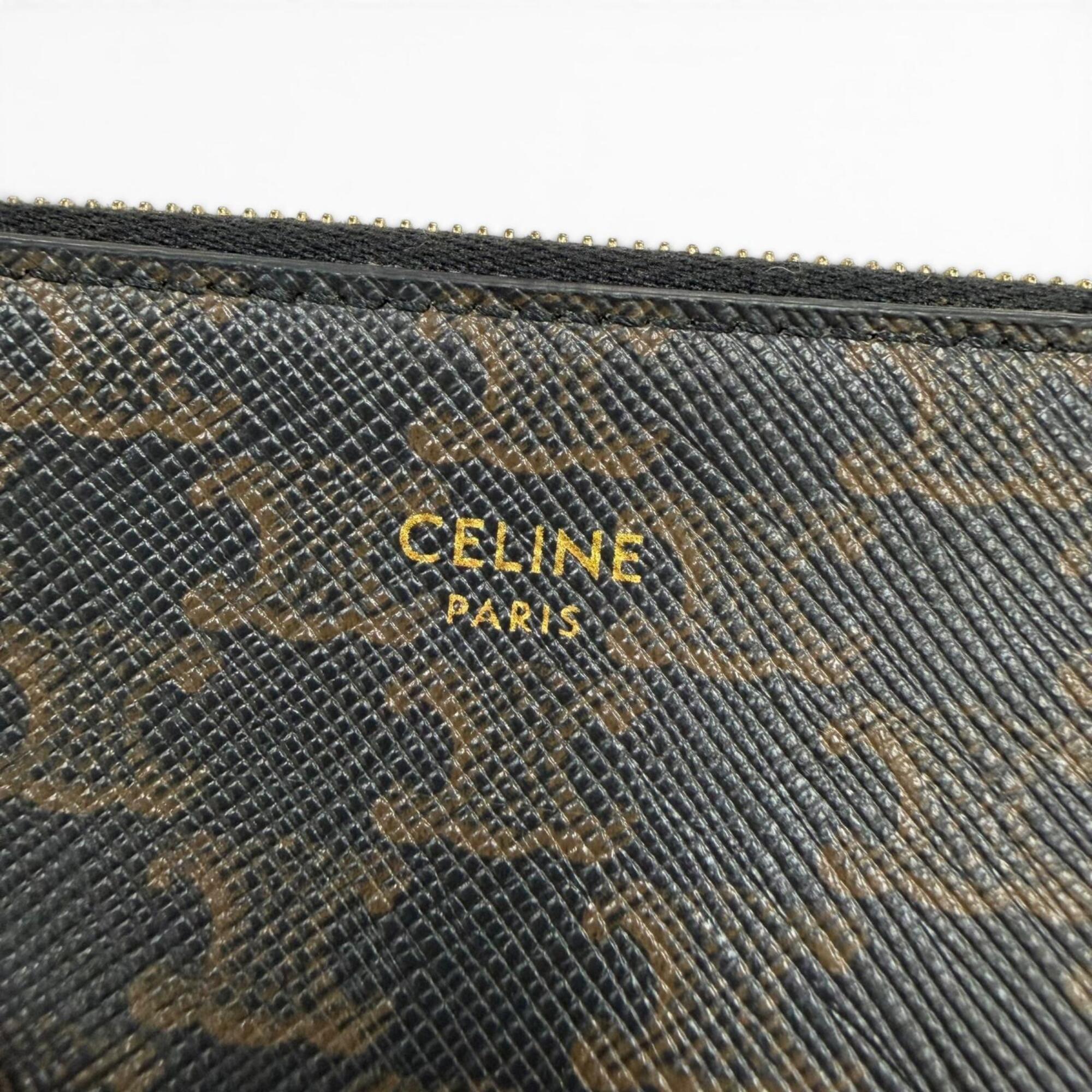 Celine Black Canvas Coin Purse/Coin Case (Pre-Owned)