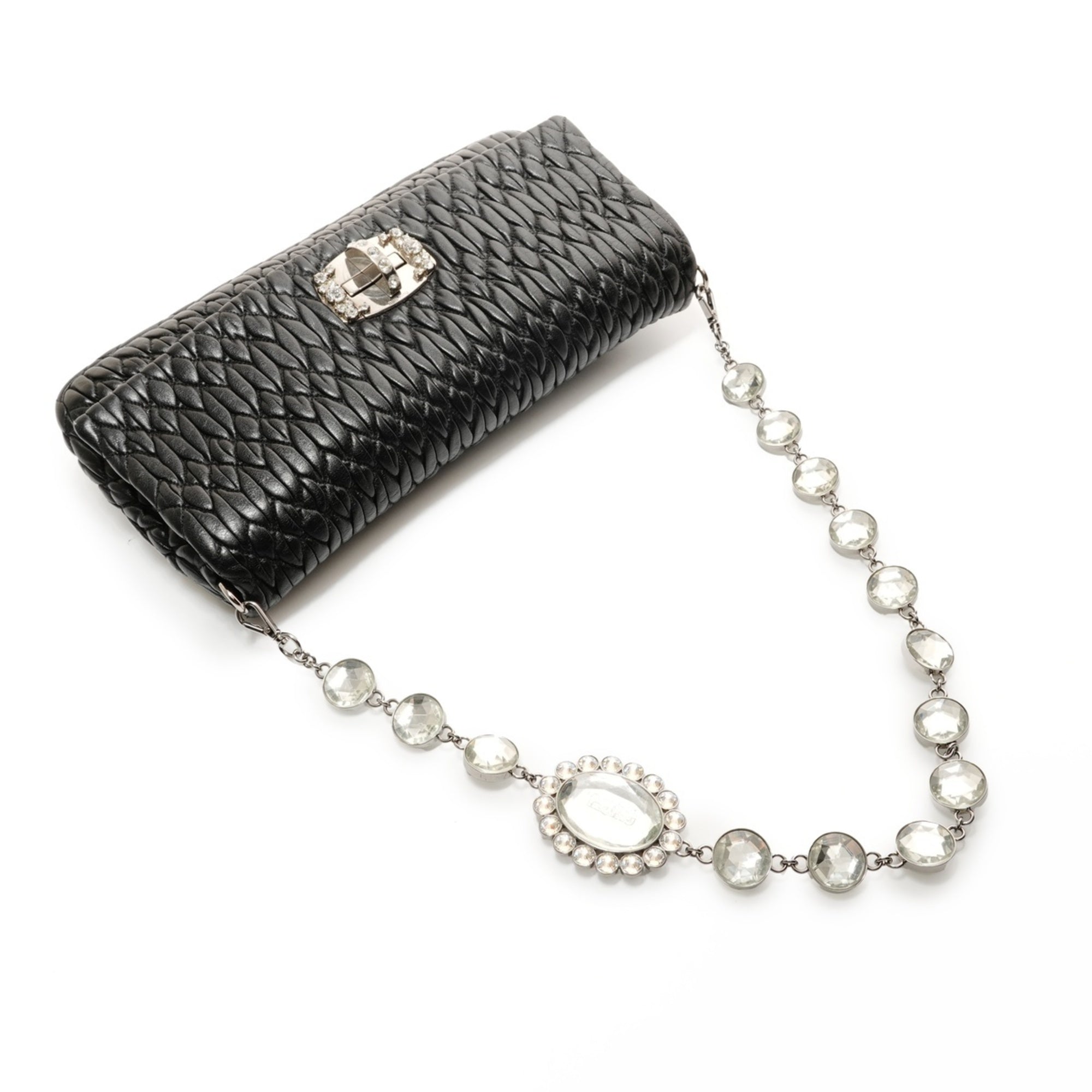 Miu Miu Black Leather Shoulder Bag (Pre-Owned)