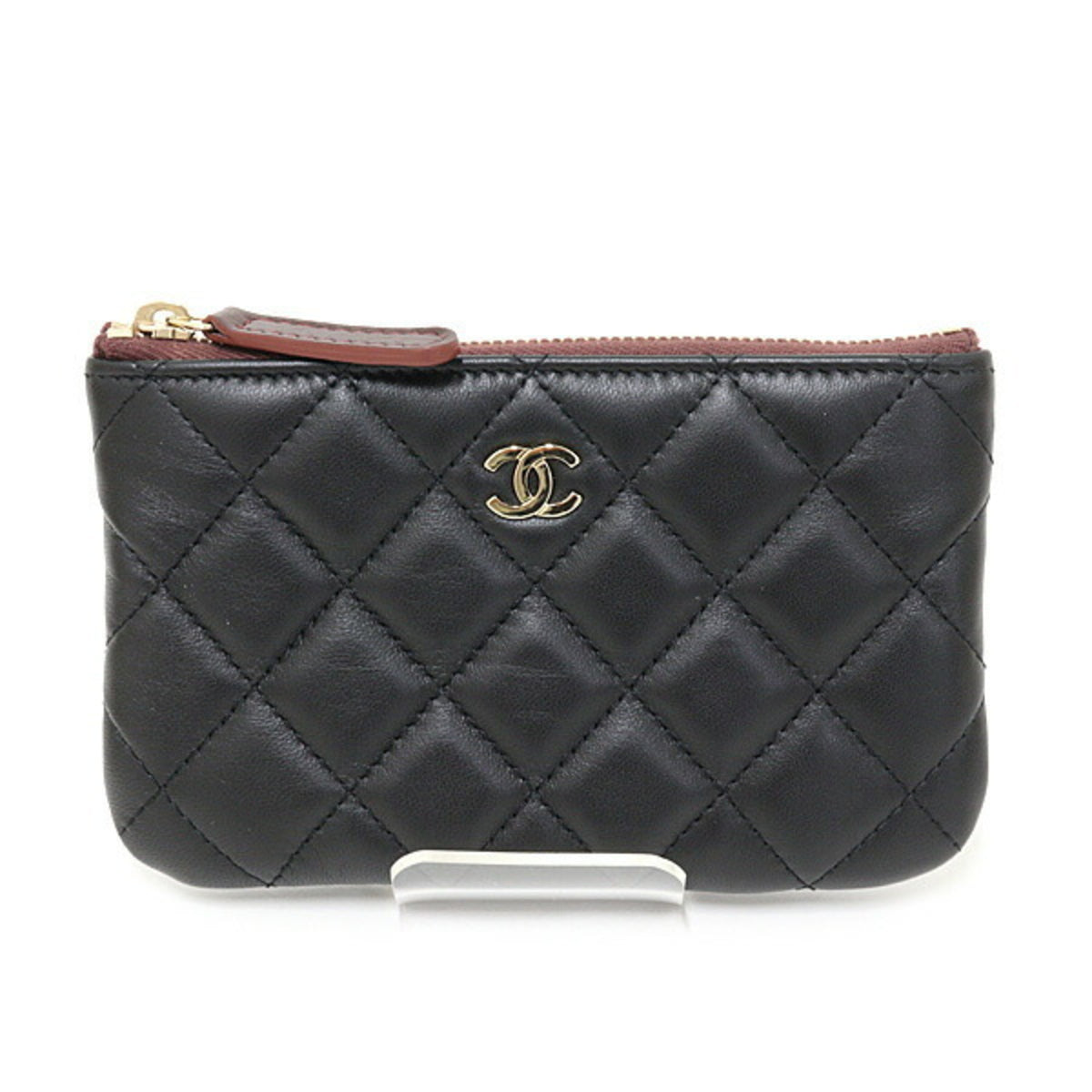 Chanel Black Leather Coin Purse/Coin Case (Pre-Owned)