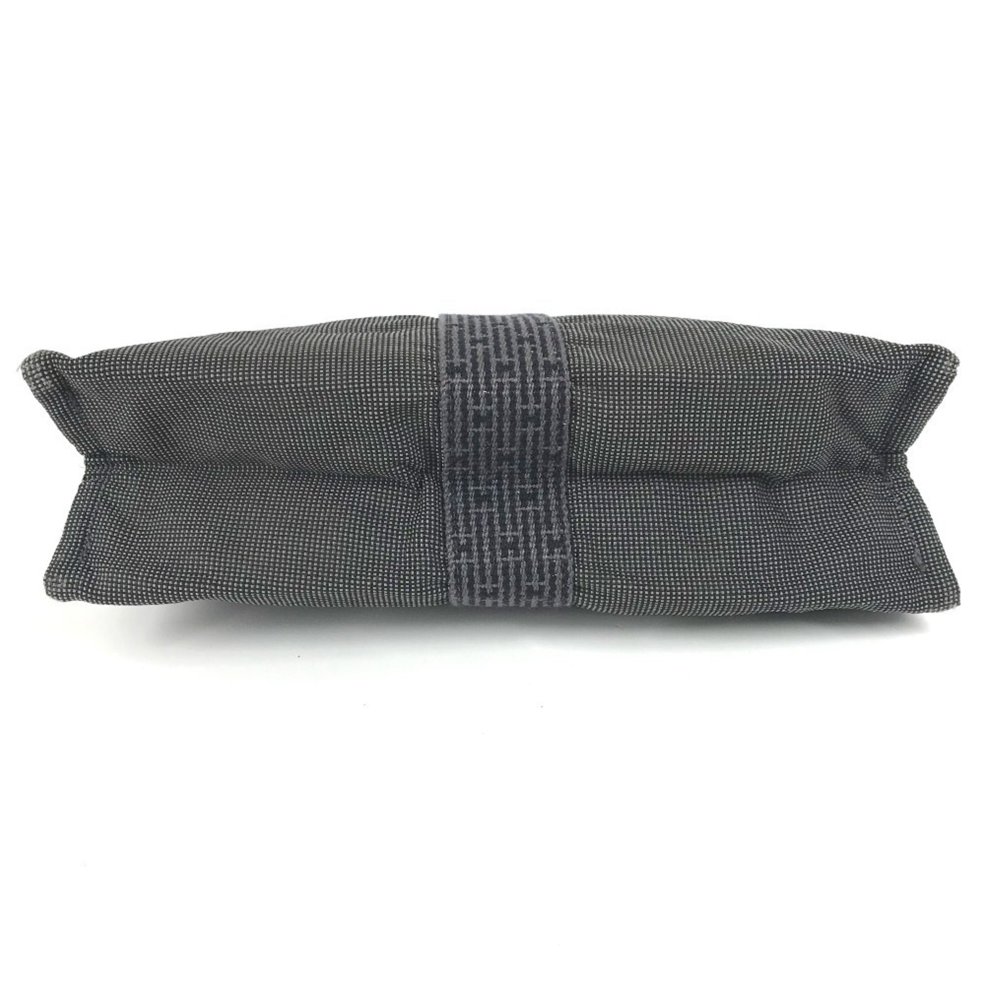 Hermes Her Line Gray Cotton Clutch Bag (Pre-Owned)