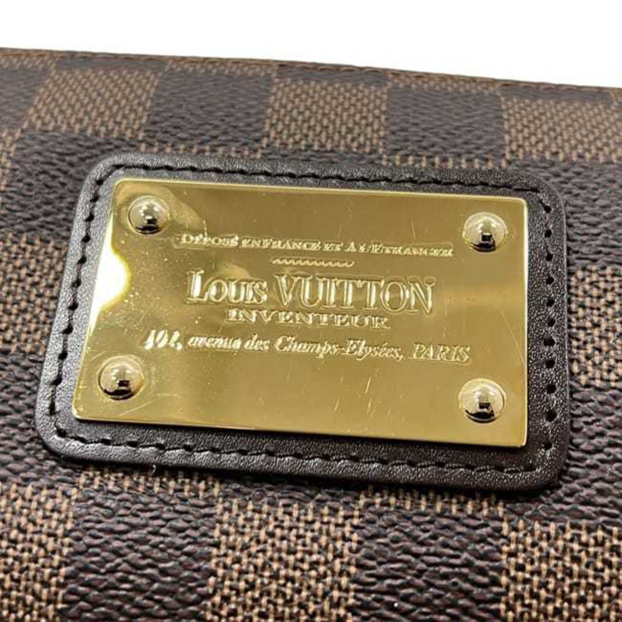 Louis Vuitton Brown Damier Canvas Ebene Damier Canvas Leather Handbag Pouch Shoulder Bag (Pre-Owned)