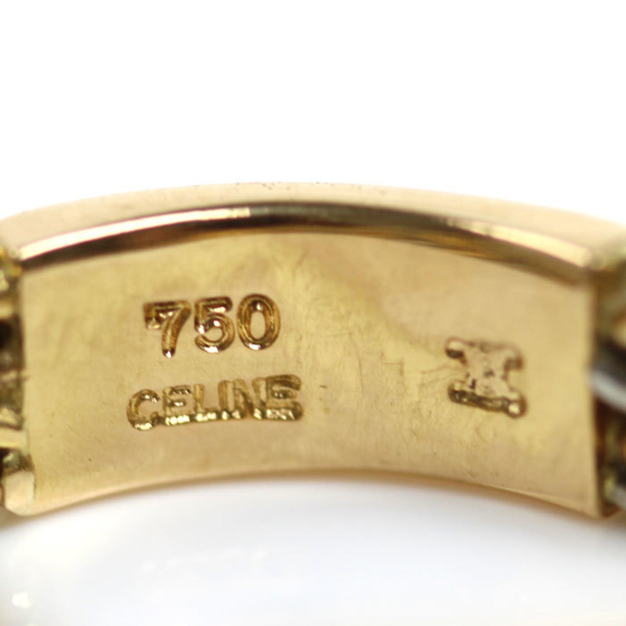 Celine Yellow Gold (18K) White Gold (18K) Band Ring (Pre-Owned)
