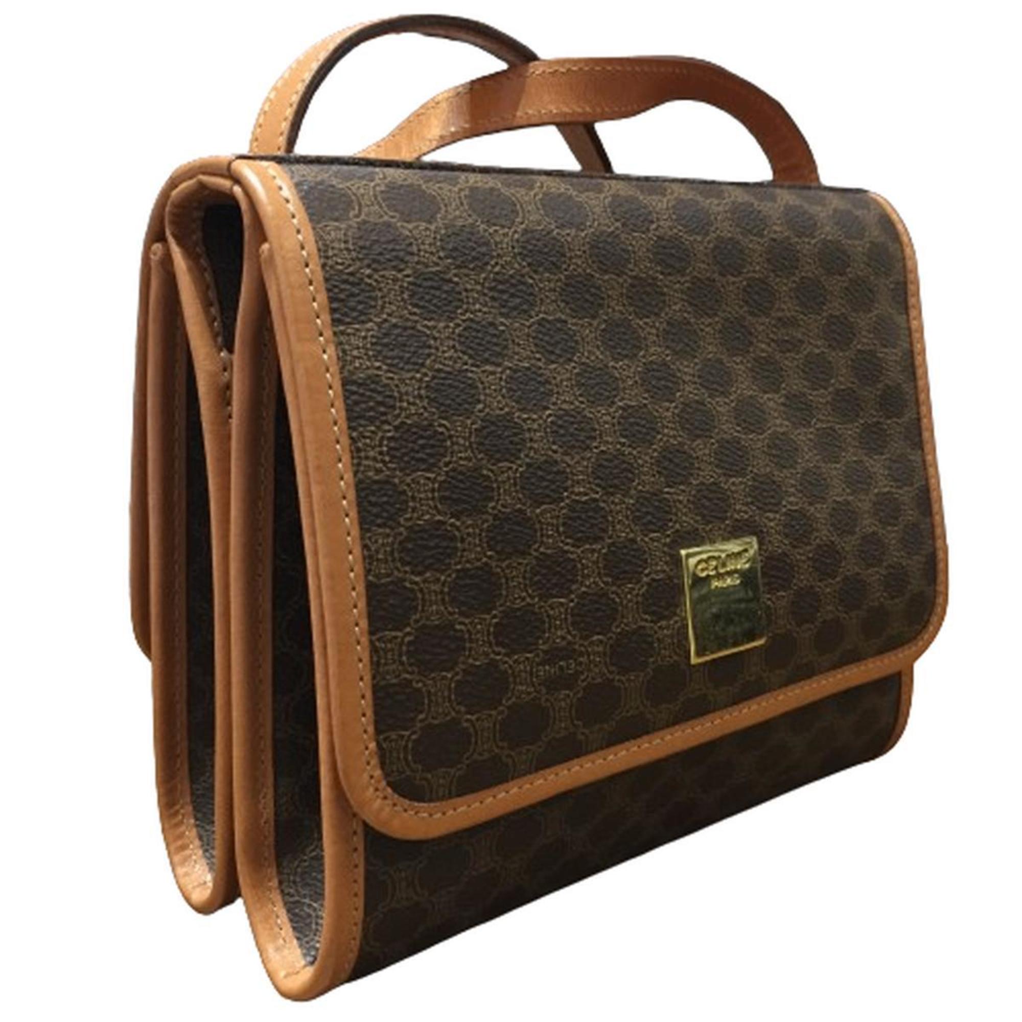 Celine Brown Pvc Leather Shoulder Bag (Pre-Owned)