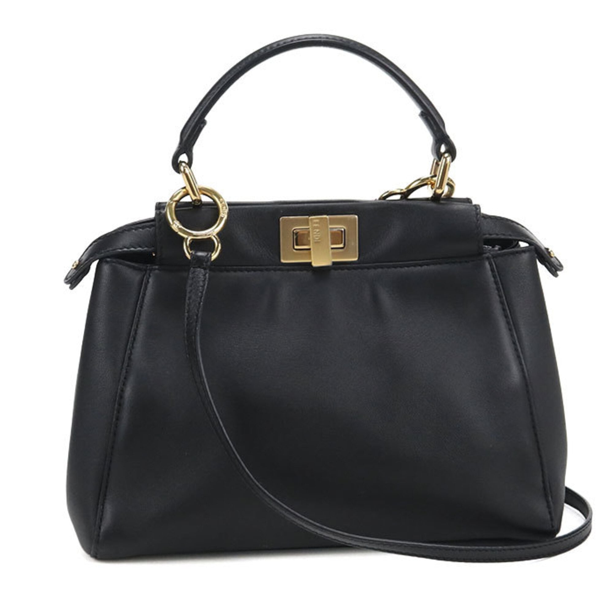 Fendi Black Leather Handbag (Pre-Owned)