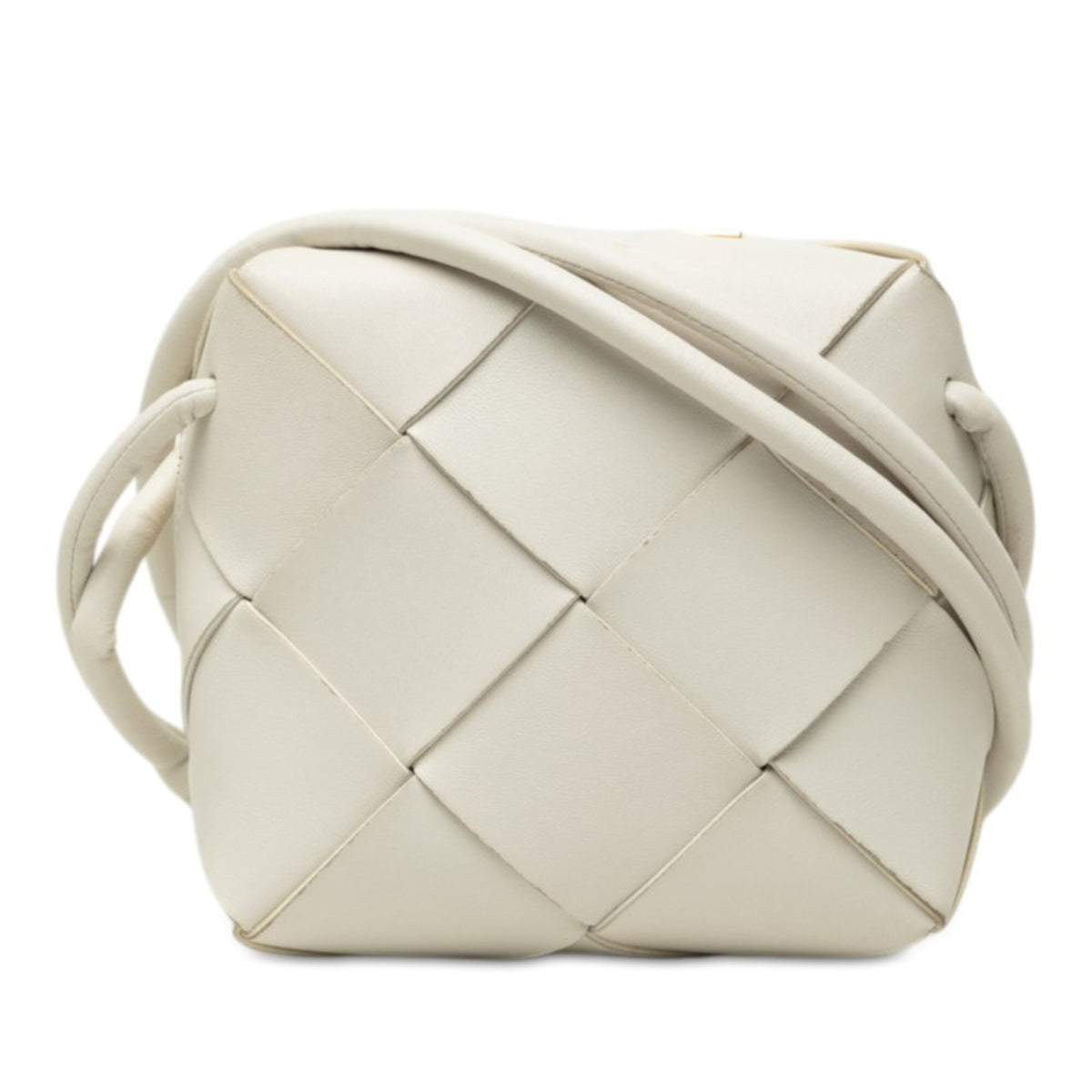 Bottega Veneta White Leather Shoulder Bag (Pre-Owned)