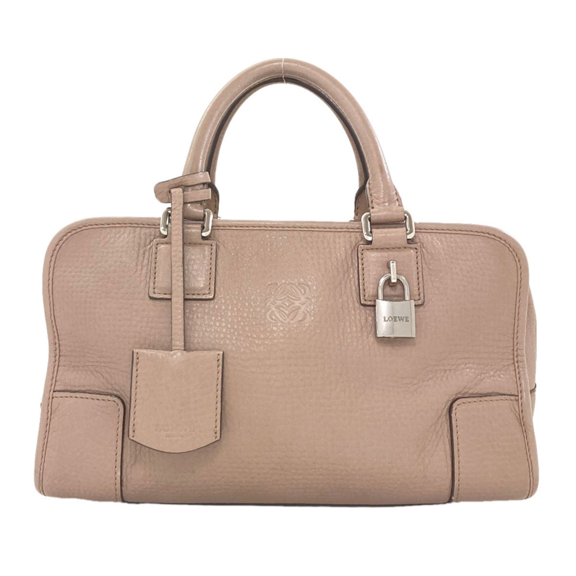Loewe Amazona Grayish Leather Handbag (Pre-Owned)