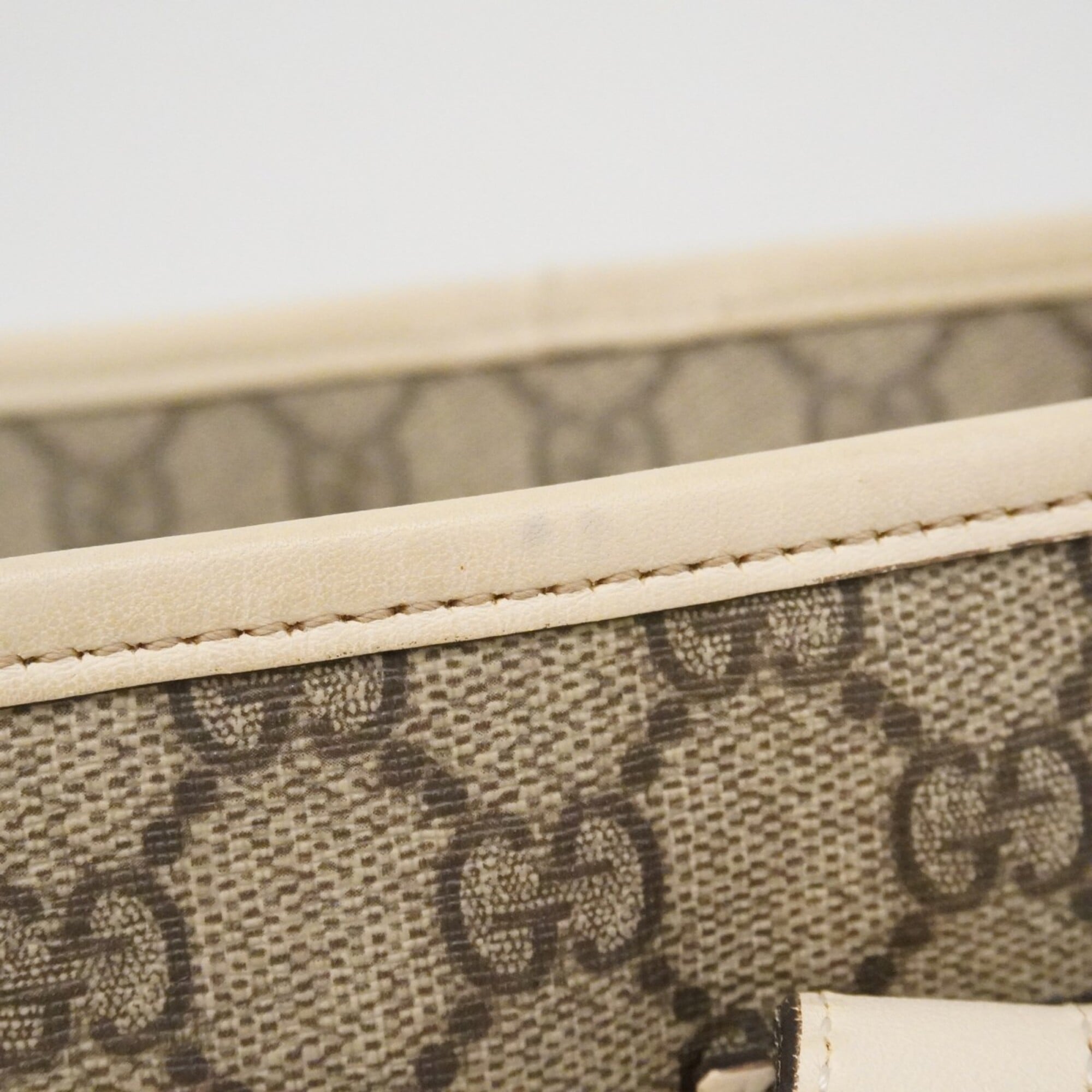 Gucci Brown White Pvc Tote Bag (Pre-Owned)