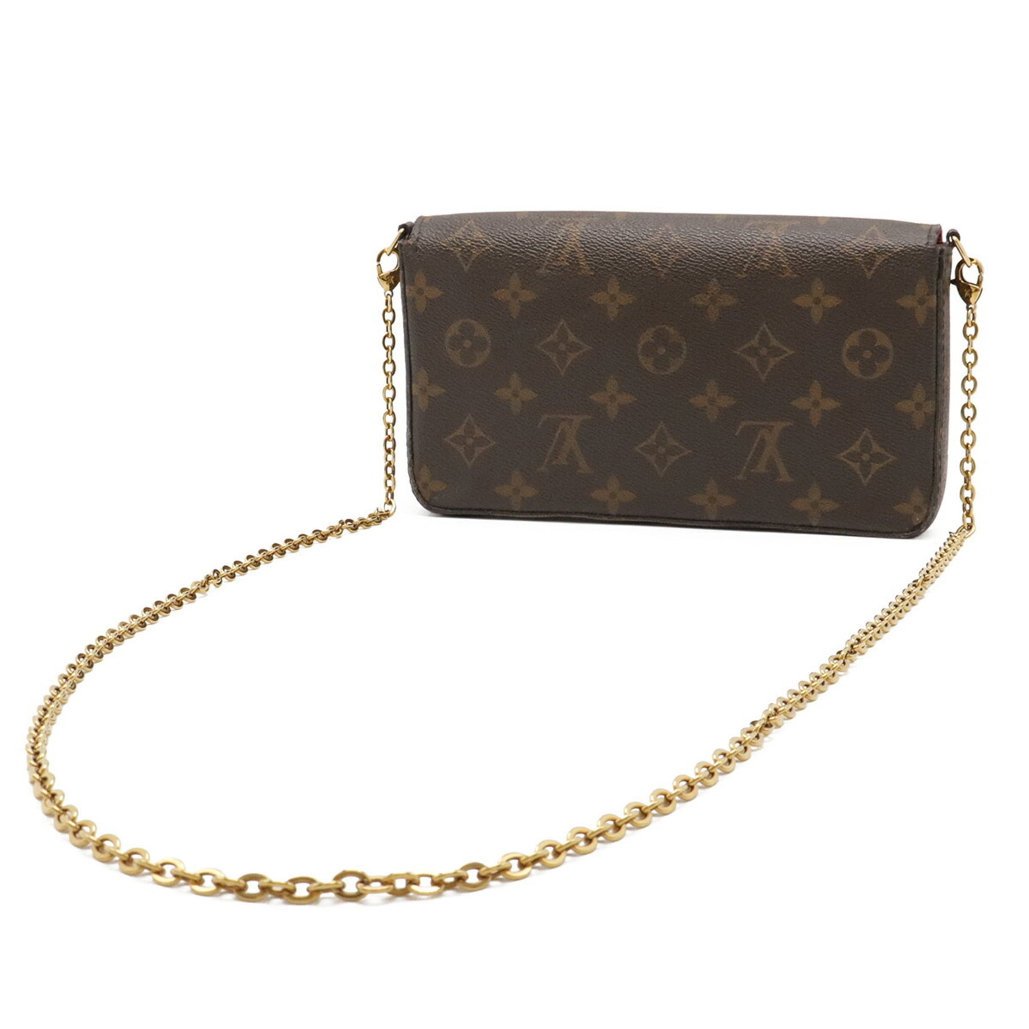Louis Vuitton Fuchsia Monogram Canvas Clutch Bag Pochette Shoulder Bag (Pre-Owned)