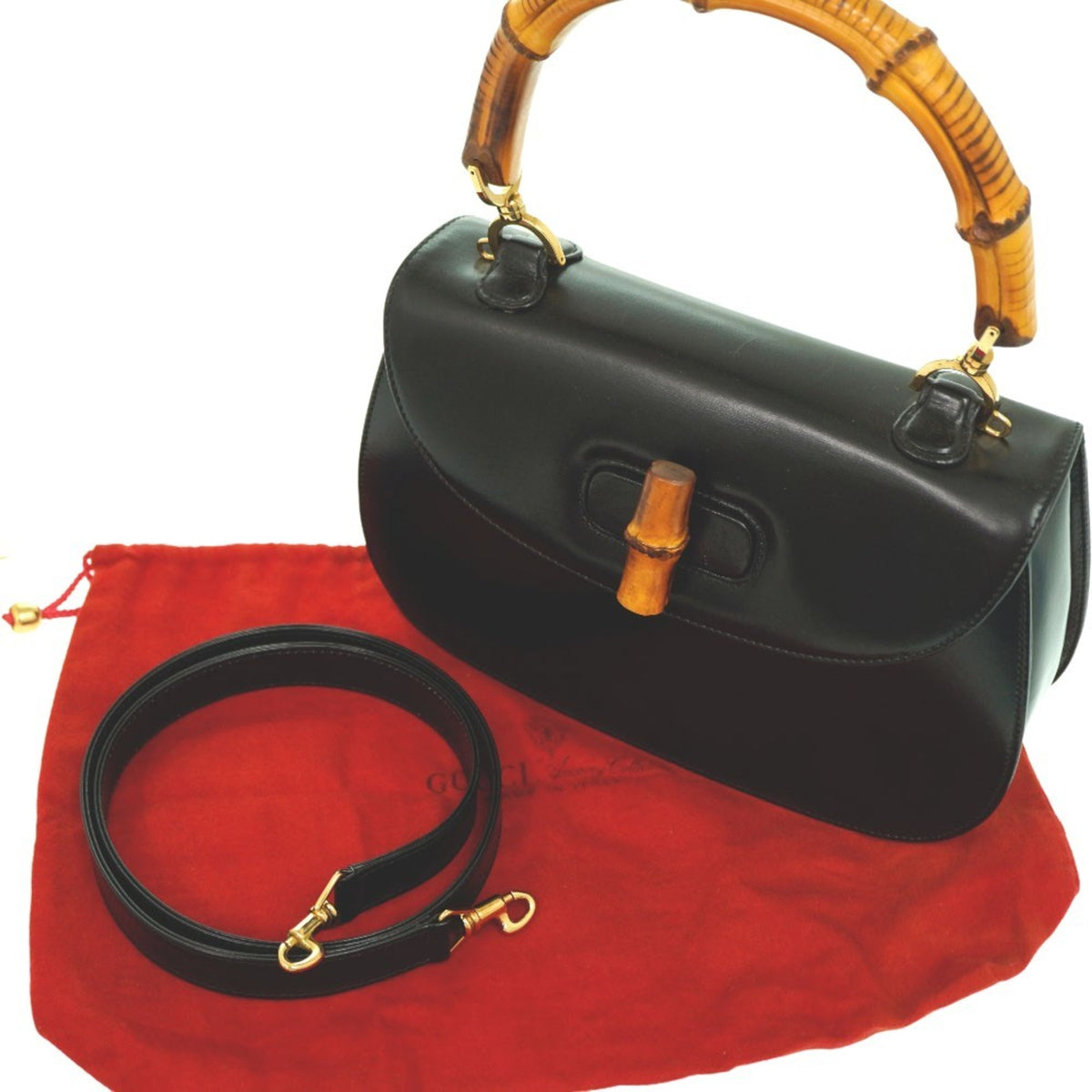 Gucci Black Leather Handbag (Pre-Owned)