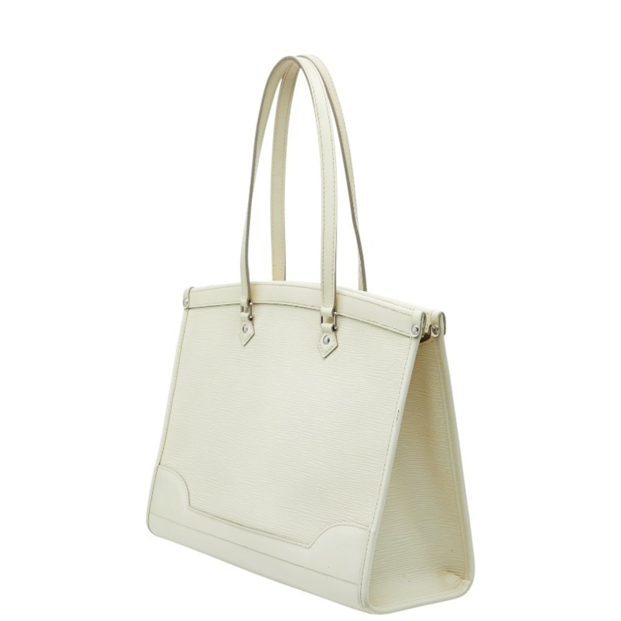 Louis Vuitton Lv Off White White Leather Shoulder Bag Tote Bag (Pre-Owned)