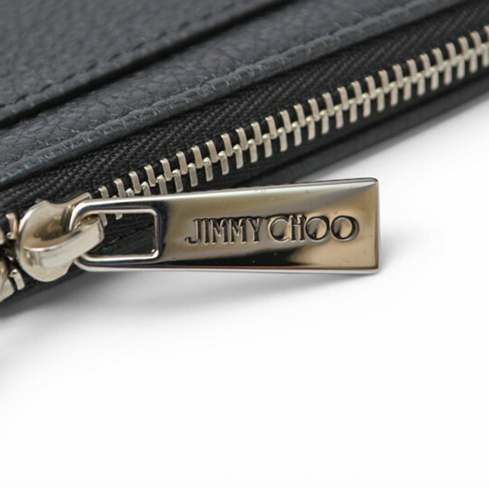 Jimmy Choo Black Leather Coin Purse/Coin Case (Pre-Owned)