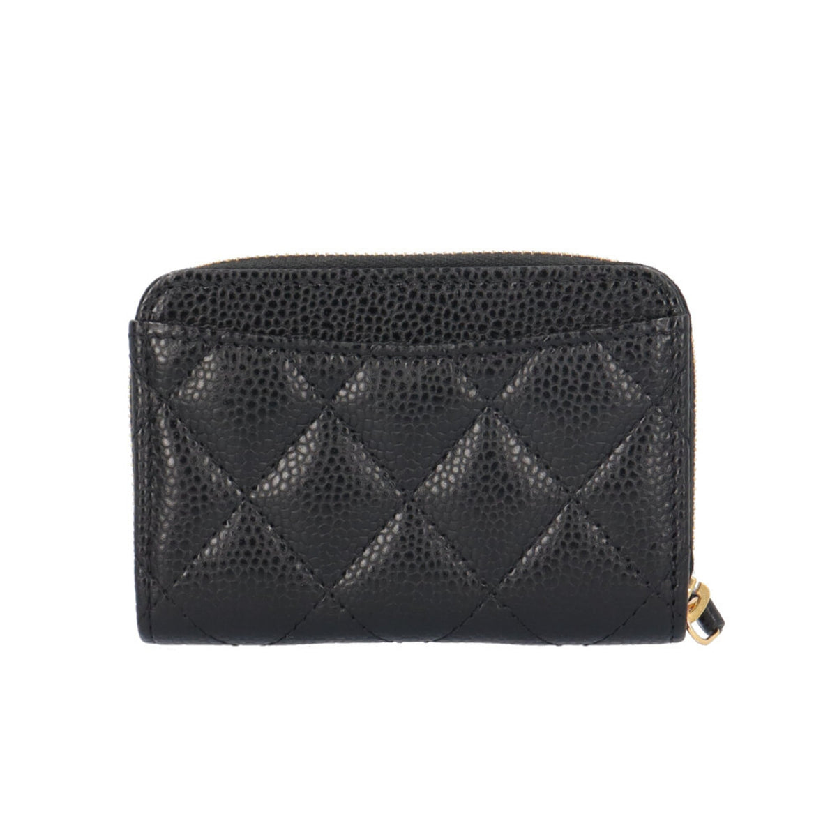 Chanel Black Grained Calfskin Coin Purse/Coin Case (Pre-Owned)
