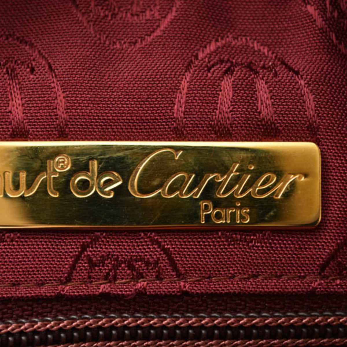 Cartier Must Bordeaux Leather Shoulder Bag (Pre-Owned)