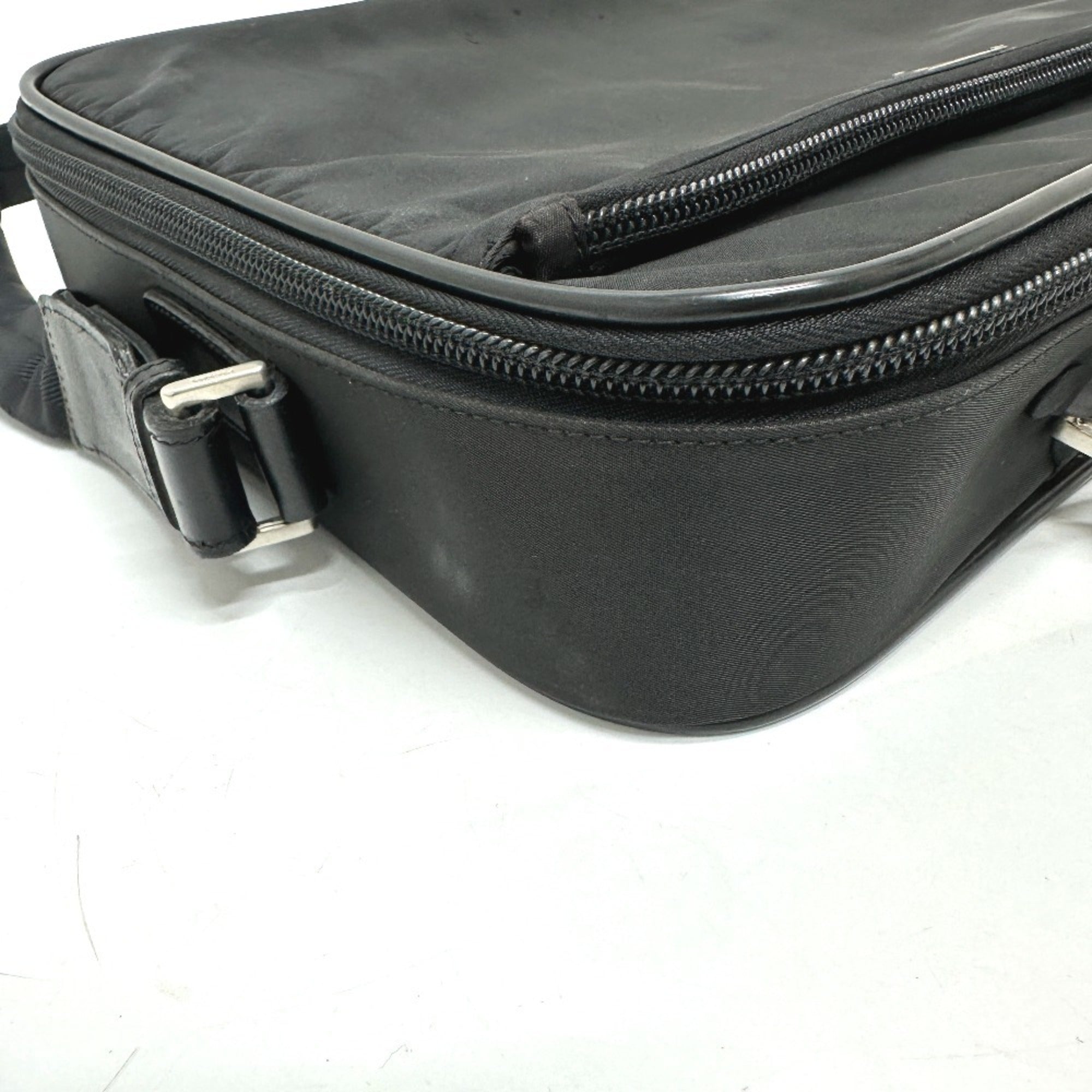 Prada Black Nylon Briefcase Shoulder Bag (Pre-Owned)