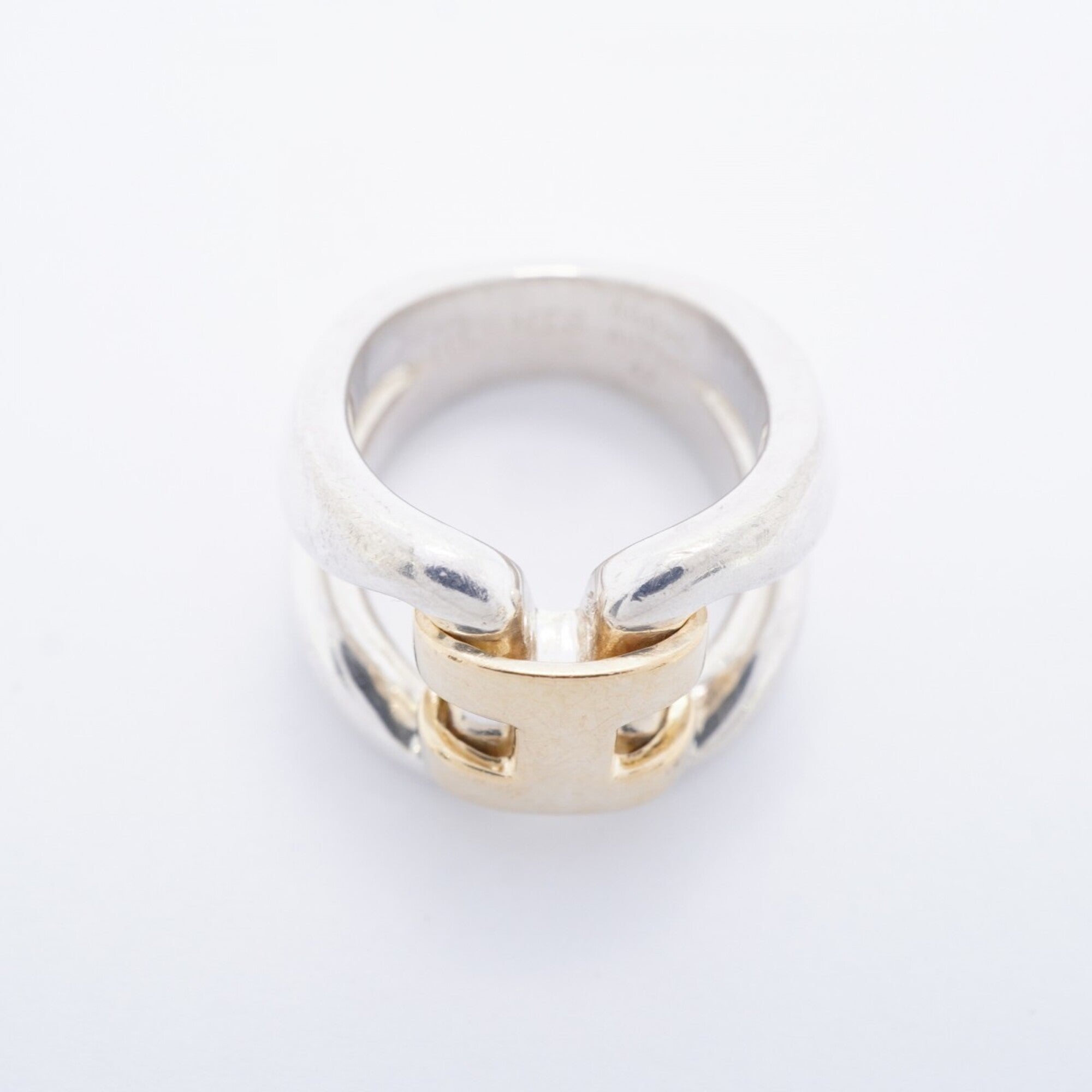 Hermes Yellow Gold (18K) Silver 925 Band Ring (Pre-Owned)