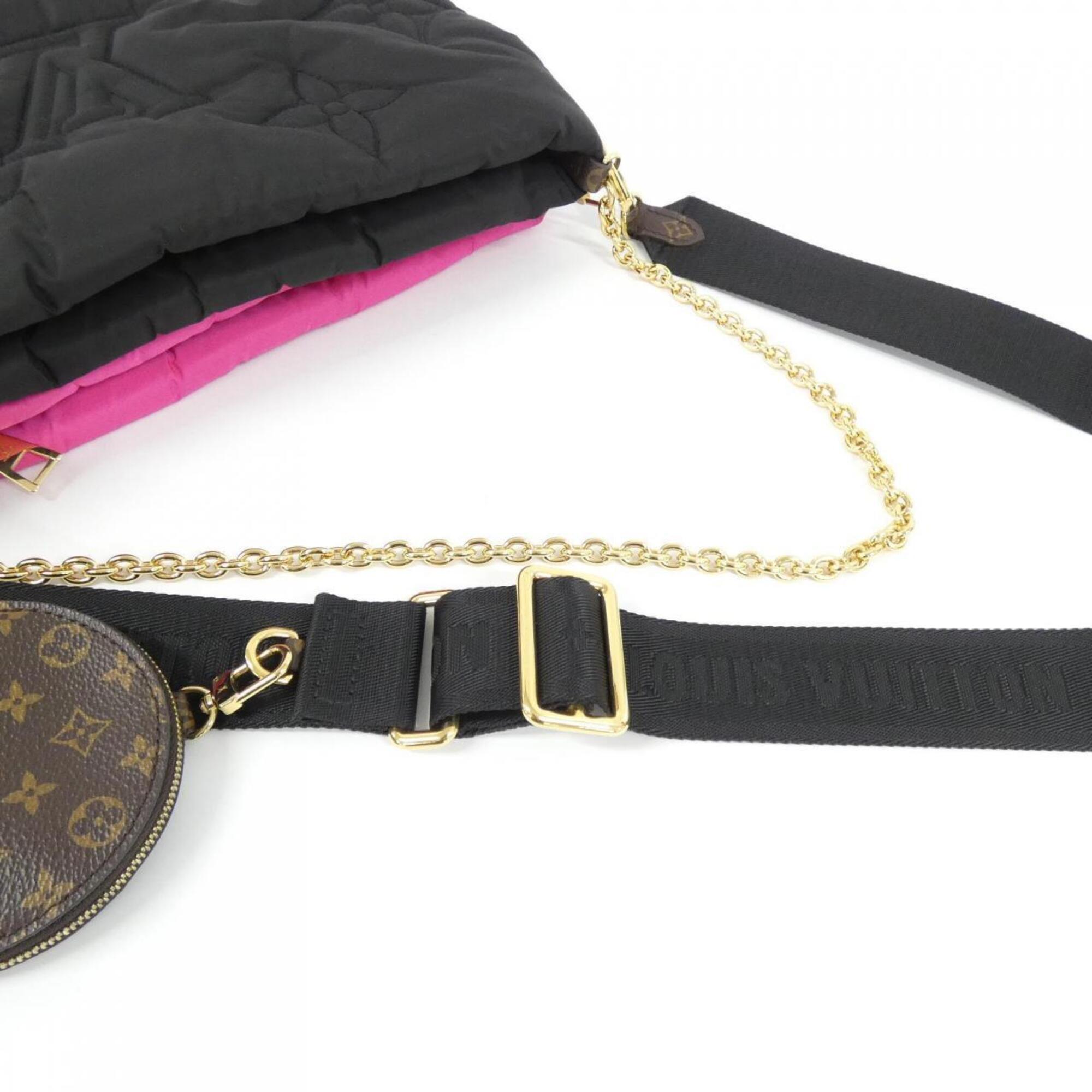 Louis Vuitton Black Fuchsia Nylon Pochette Pouch Shoulder Bag (Pre-Owned)