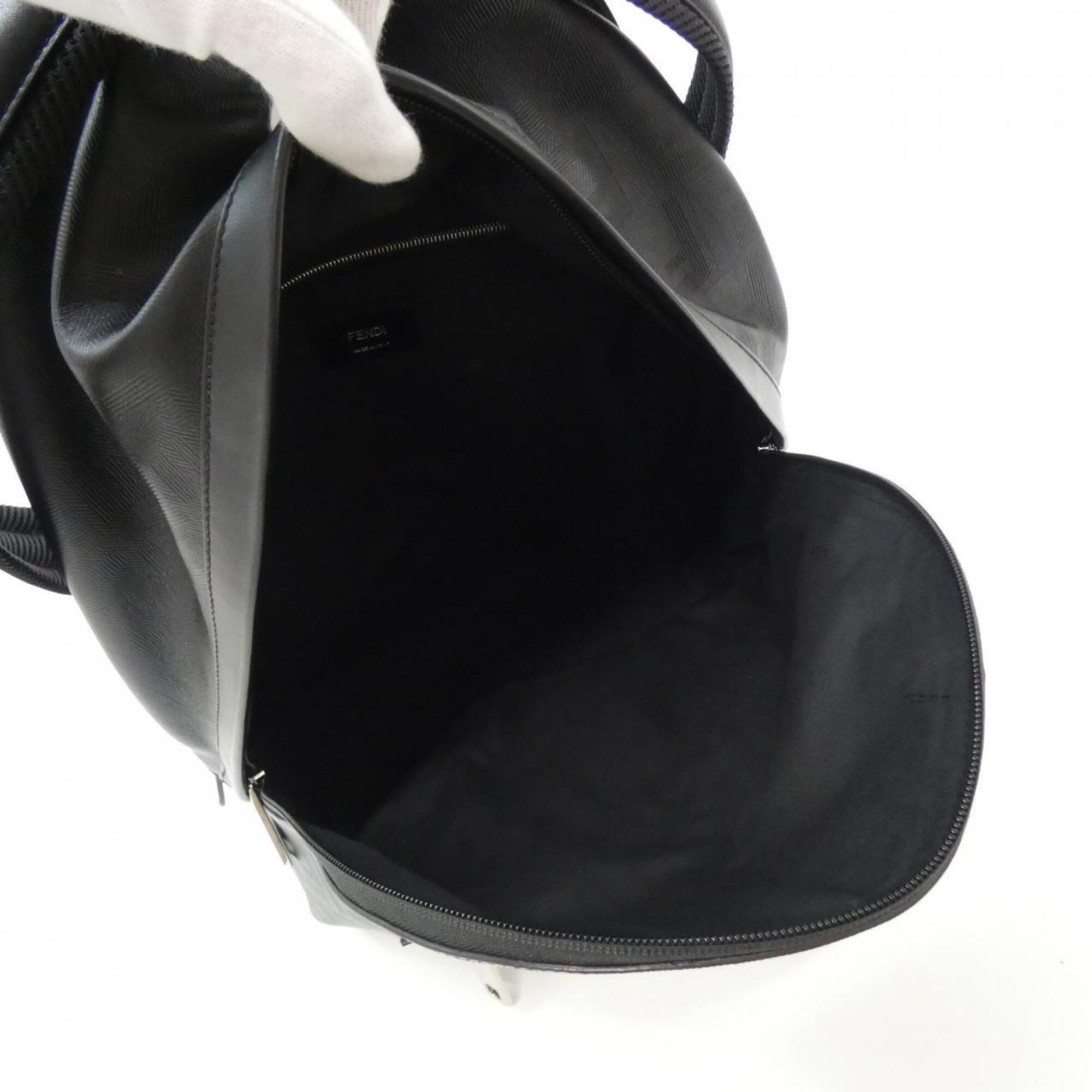 Fendi Black Leather Backpack (Pre-Owned)