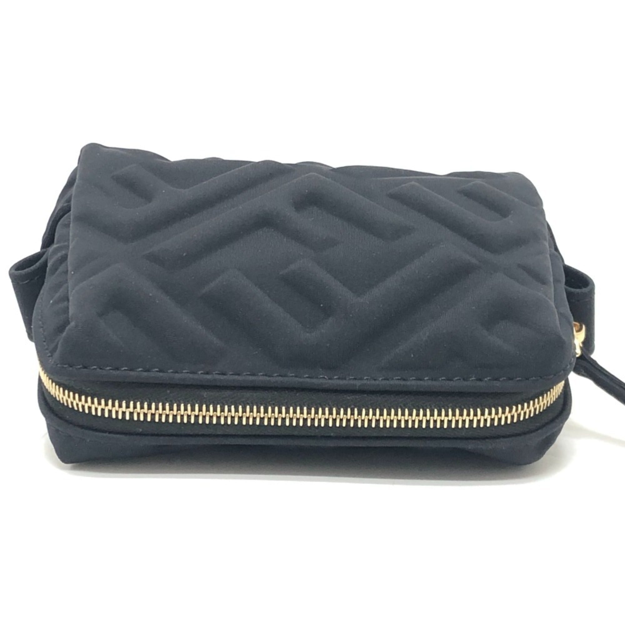 Fendi Zucca Black Canvas Pouch Wash Bag (Pre-Owned)