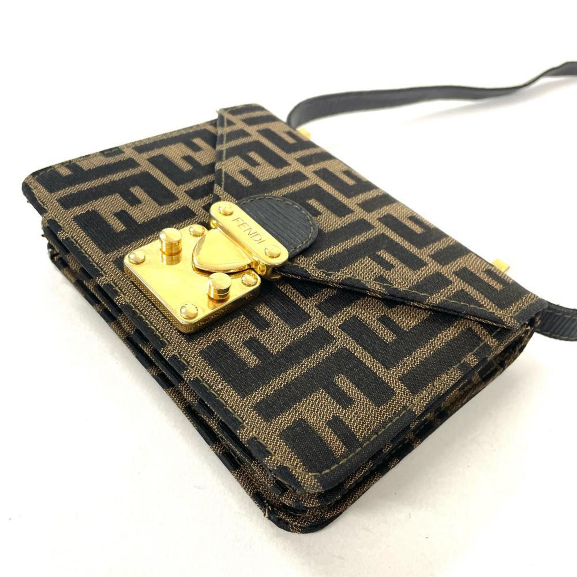 Fendi Brown Canvas Shoulder Bag (Pre-Owned)