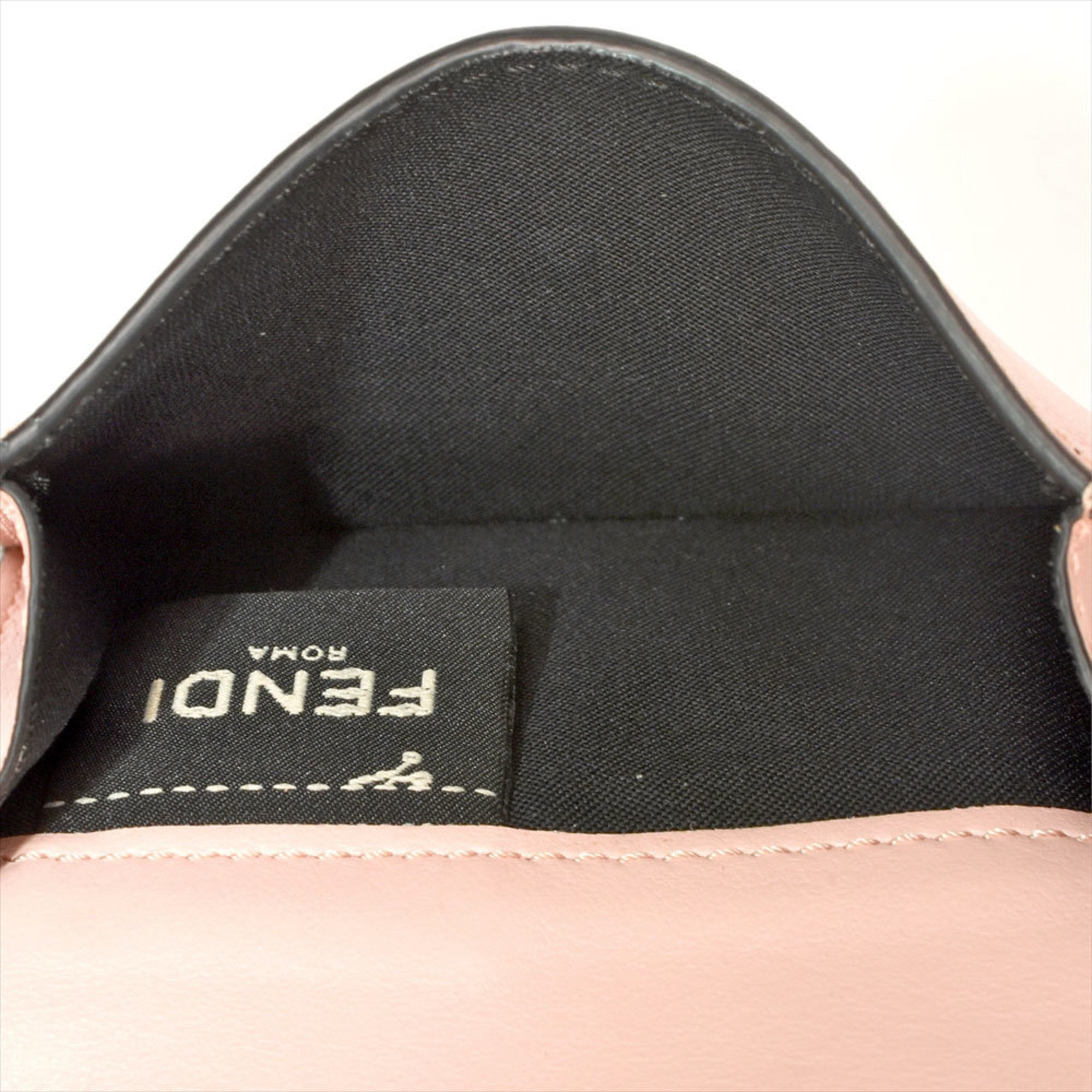 Fendi Pink Leather Wallet (Tri-Fold) (Pre-Owned)