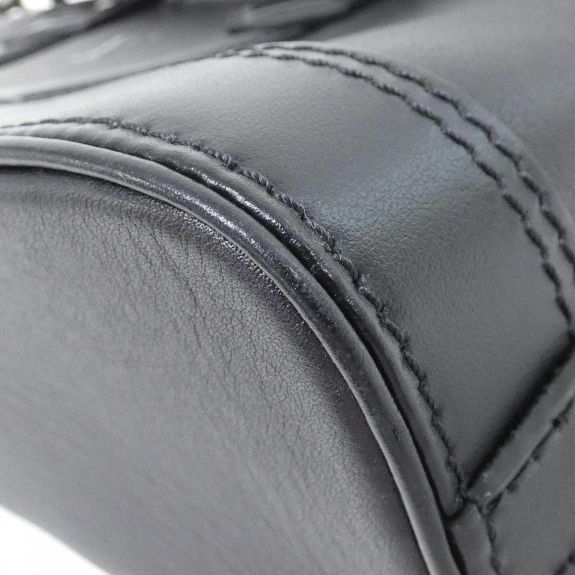 Louis Vuitton Black Leather Handbag (Pre-Owned)